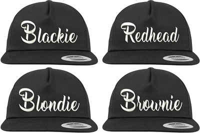 Couples Shop Baseball Cap Blondie Brownie Blackie Redhead Unixex Cap Kappe für Herren & Damen mit cooler 3D-Stickerei und lustigem Spruch