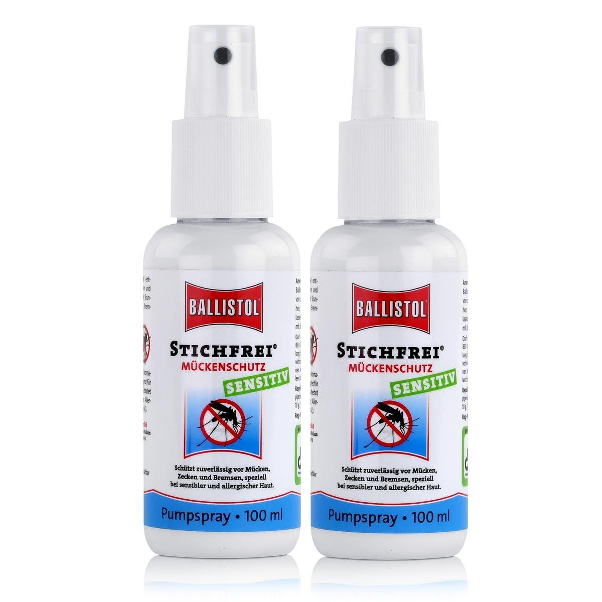 Insektenspray Ballistol Stichfrei Mückenschutz, Zeckenschutz Sensitiv 100ml (2er Pac