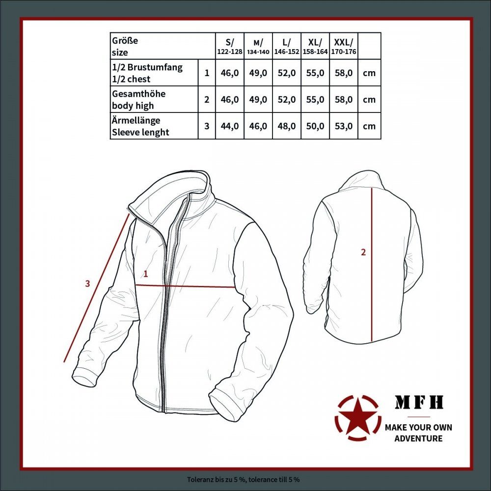 MFH Bomberjacke US Kinder-Pilotenjacke, CWU, oliv, mit Fliegerabzeichen - XXL