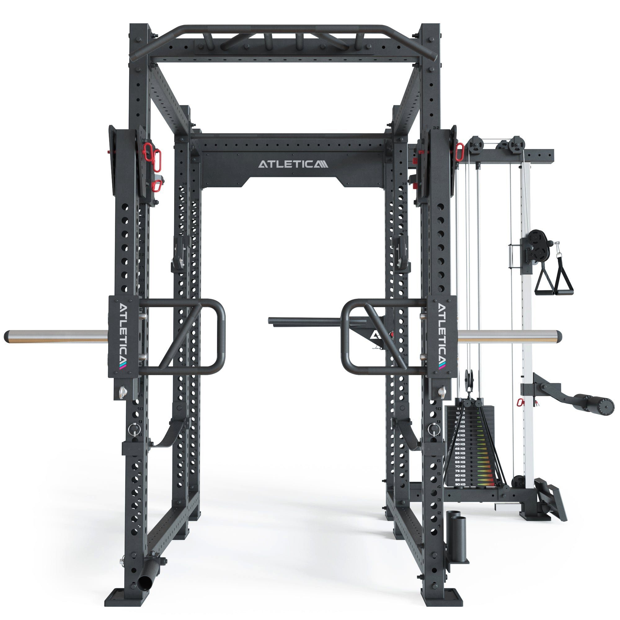Rack Cable 90 mit ATLETICA Power Rack PRO Stack Rack kg Power R8-Sentinel