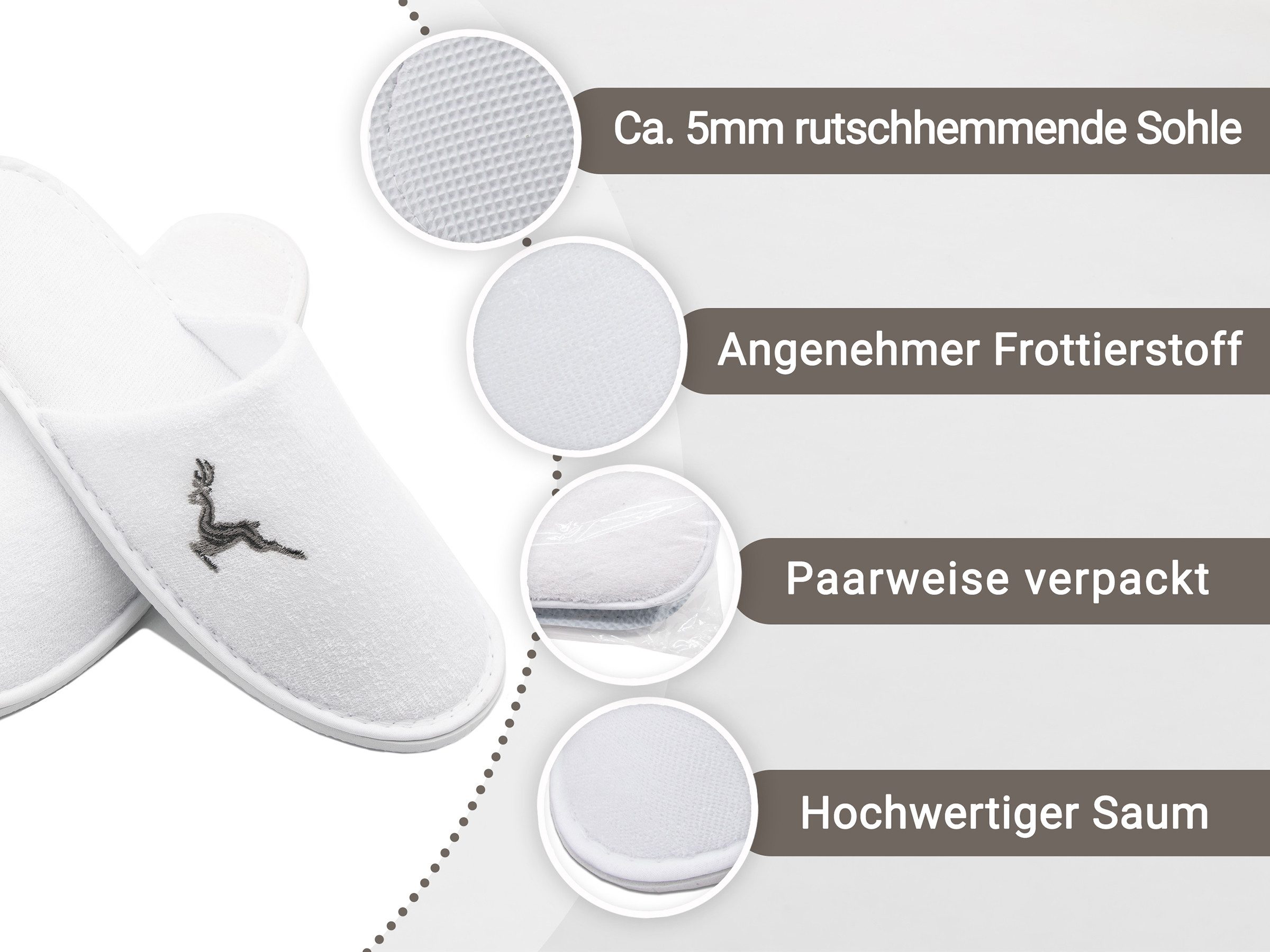 ZOLLNER Pantoffel (10-tlg) 100% Polyester