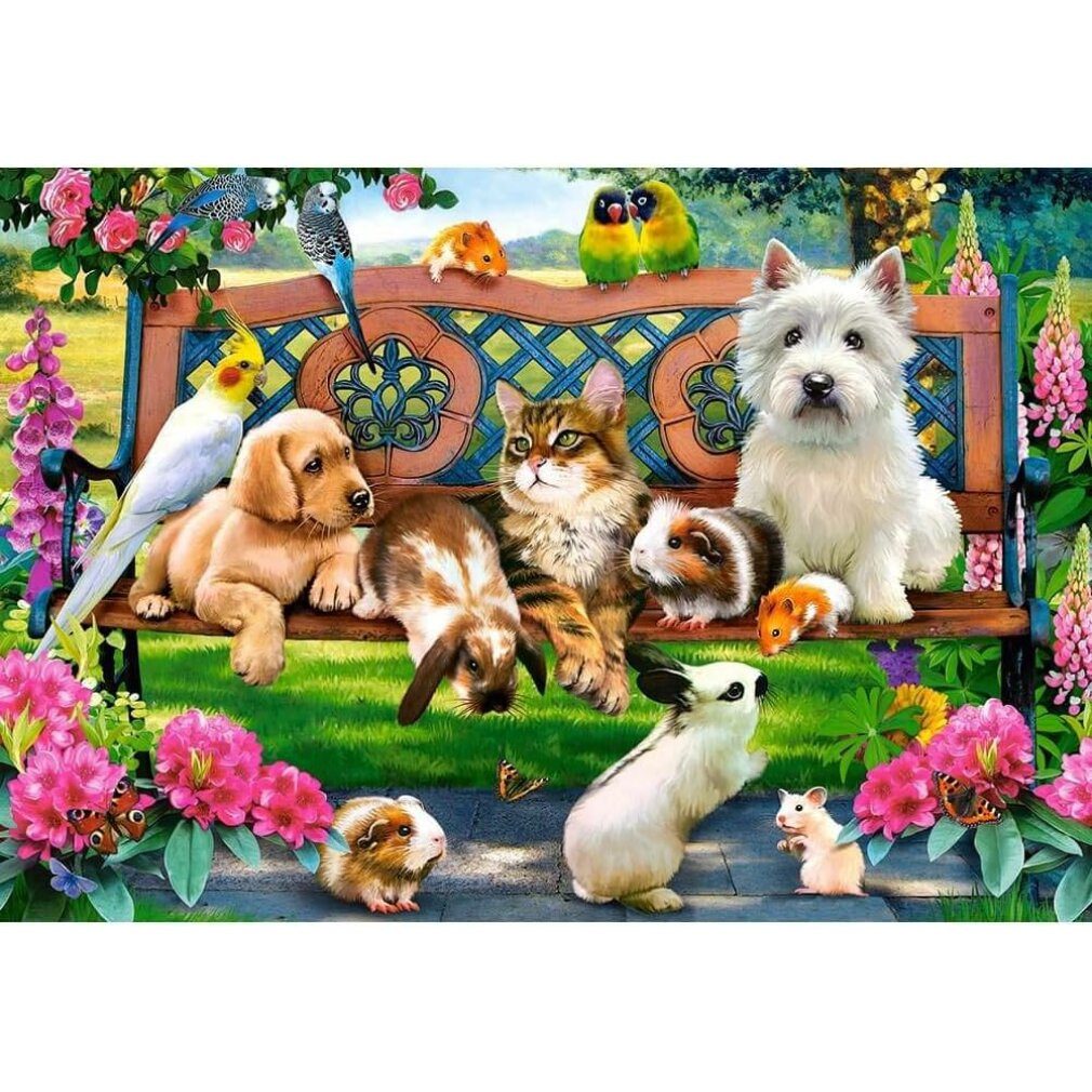 Puzzle Puzzle Haustiere im Park 1000 Teile