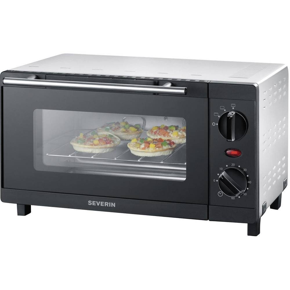Severin Minibackofen Toastofen, Edelstahl-gebürstet, Timerfunktion