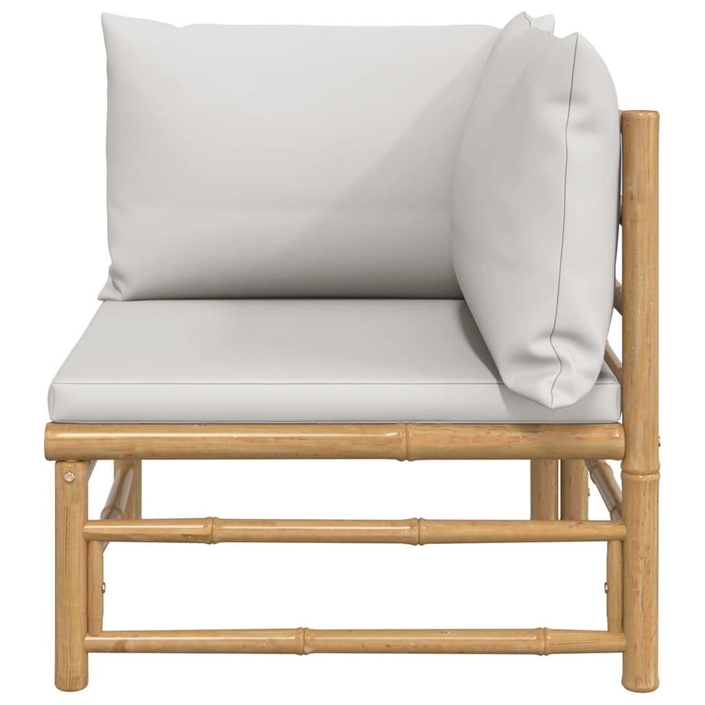 vidaXL Sofaelement Garten-Ecksofa mit Hellgrauen Kissen günstig online kaufen