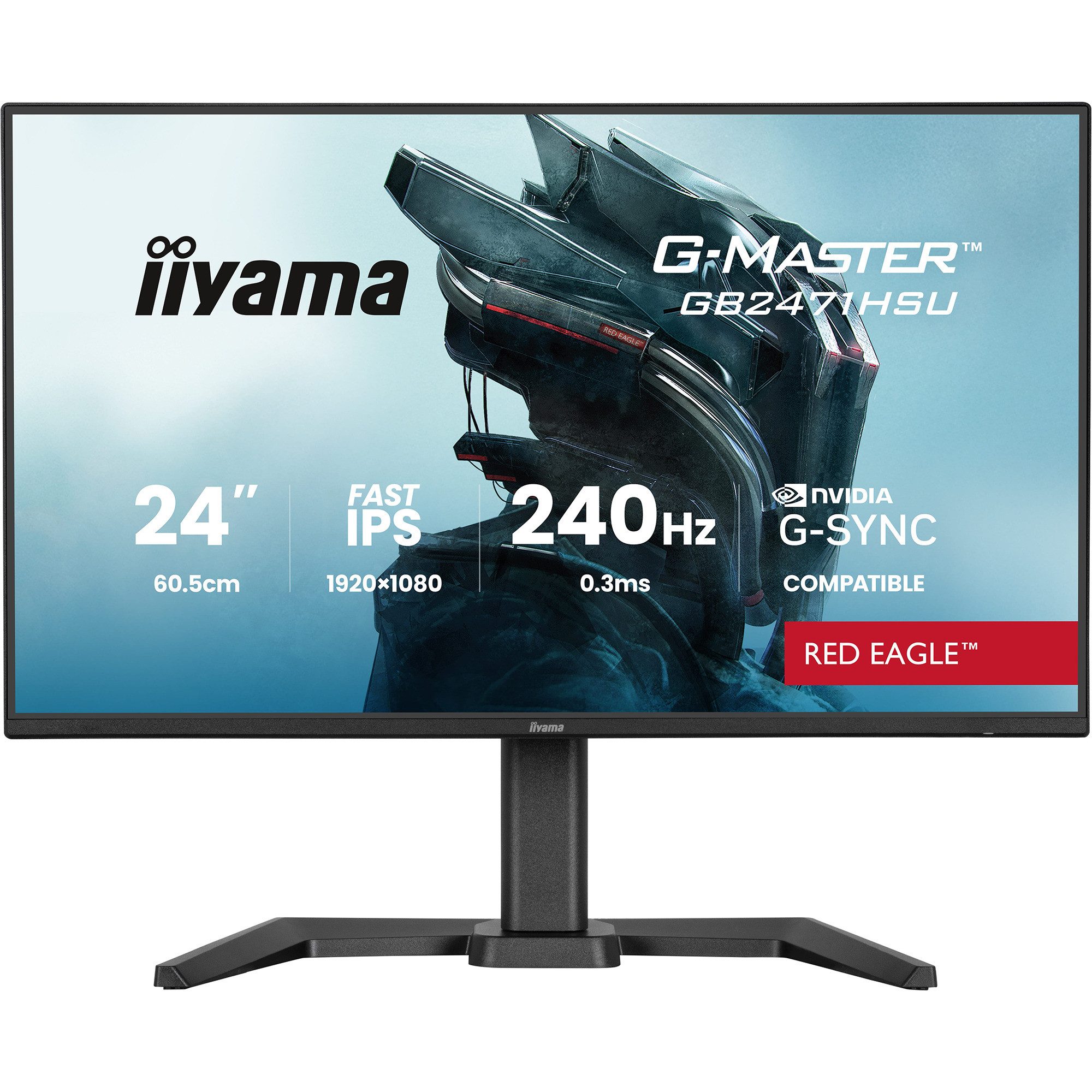 Iiyama iiyama G-Master GB2471HSU-B1 Red Eagle, TFT-Monitor (1920 x 1080 px)