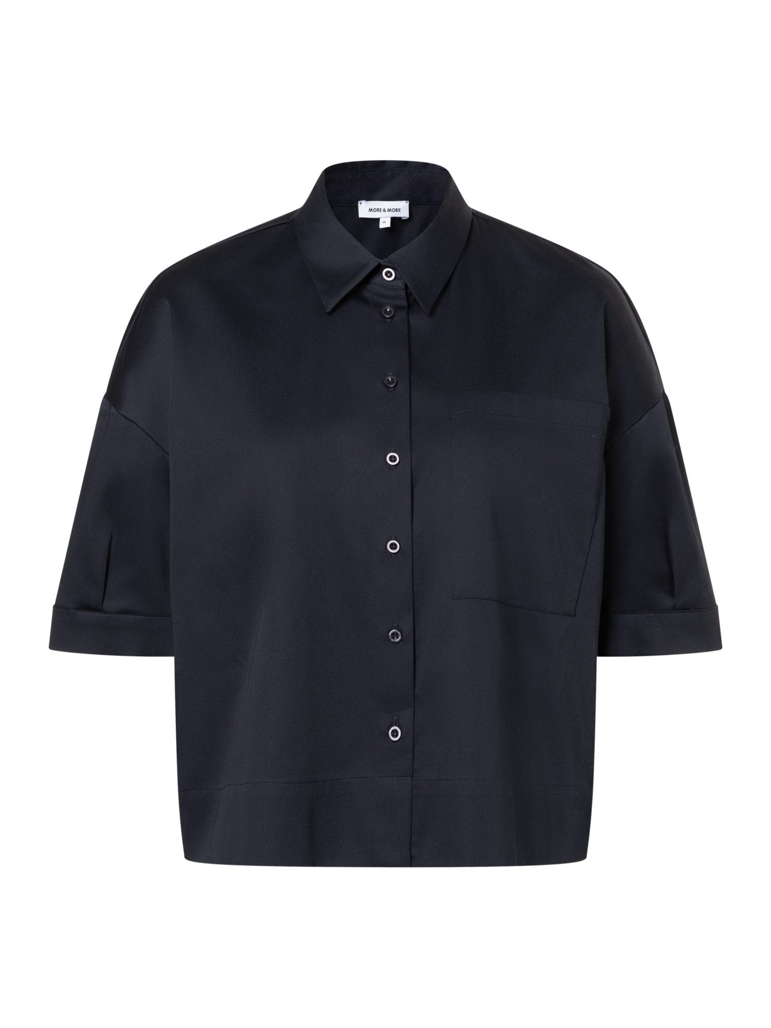 MORE&MORE Kurzarmbluse boxy, oversized Kurzbluse