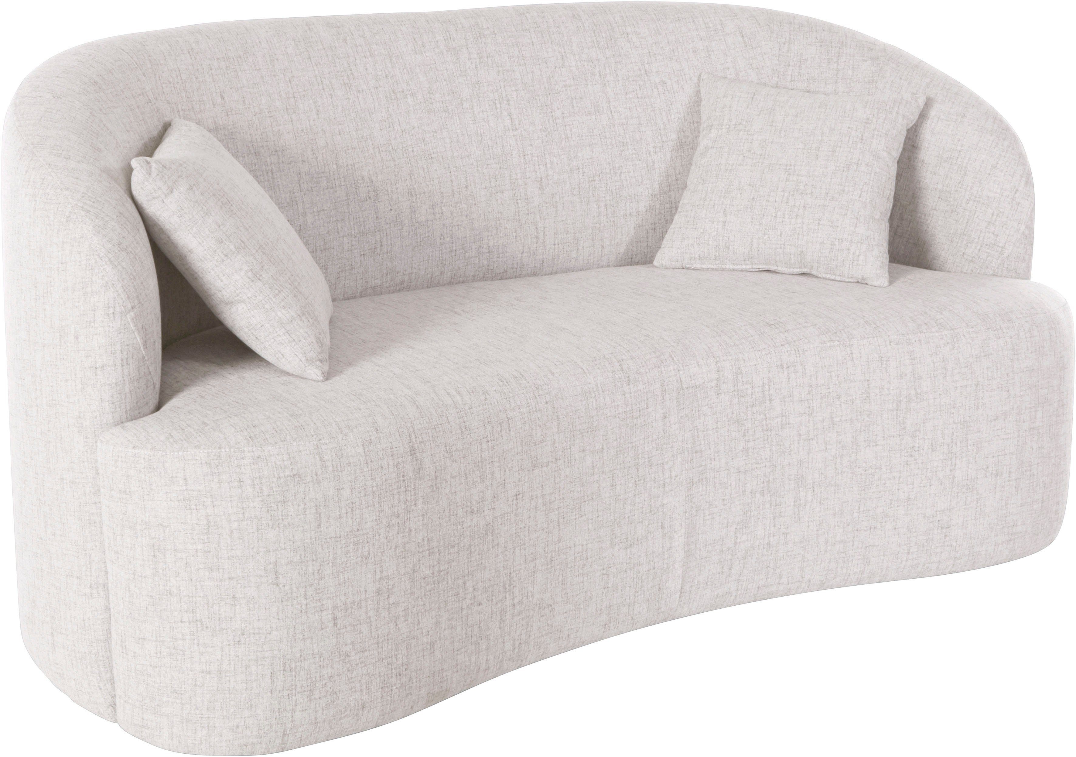 LeGer Home by Lena Gercke 2-Sitzer Dilara, gerundete Rückenlehne und Front, in 3 Bezugsqualitäten