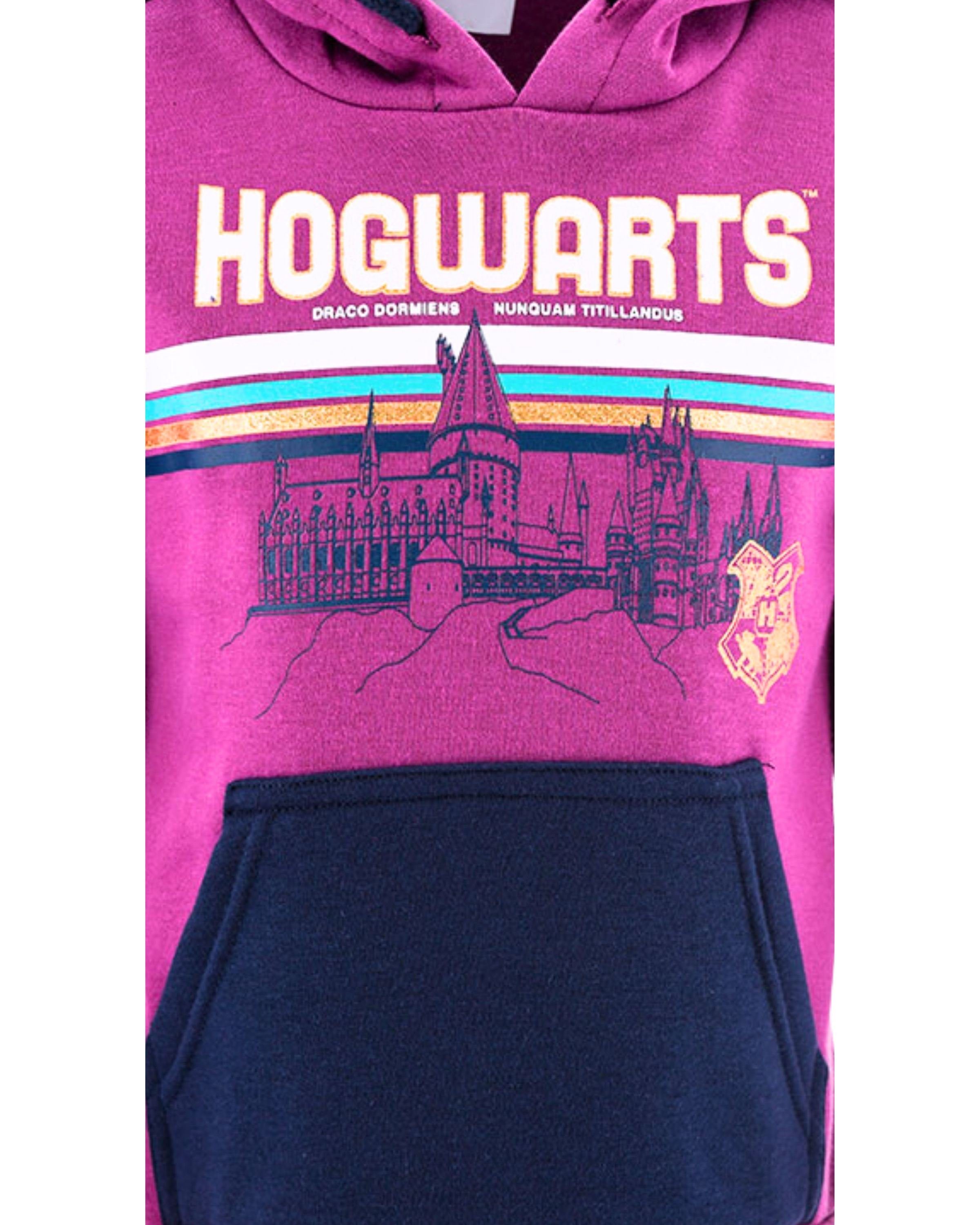Mädchen Kapuzenpullover - Hoodie Hogwarts 116 Gr. cm 152 Lila Potter Harry