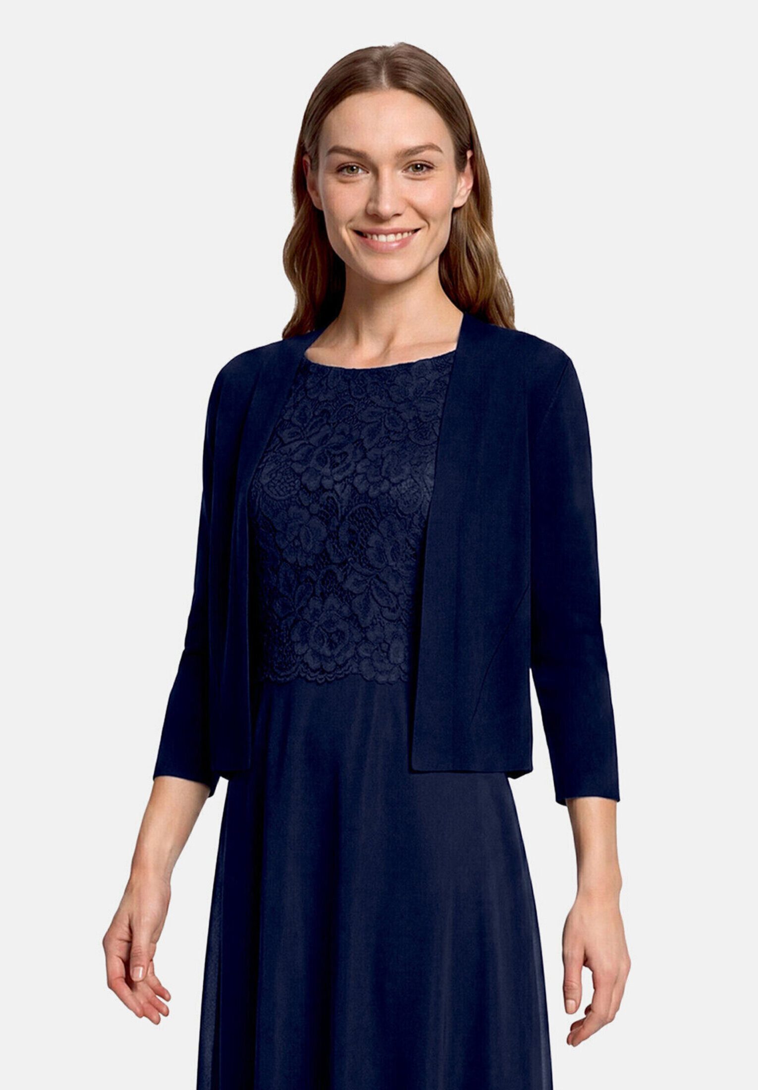 Vera Mont Strickjacke Damen langarm (1-tlg) Ärmelschlitz – Bild 2 von 5