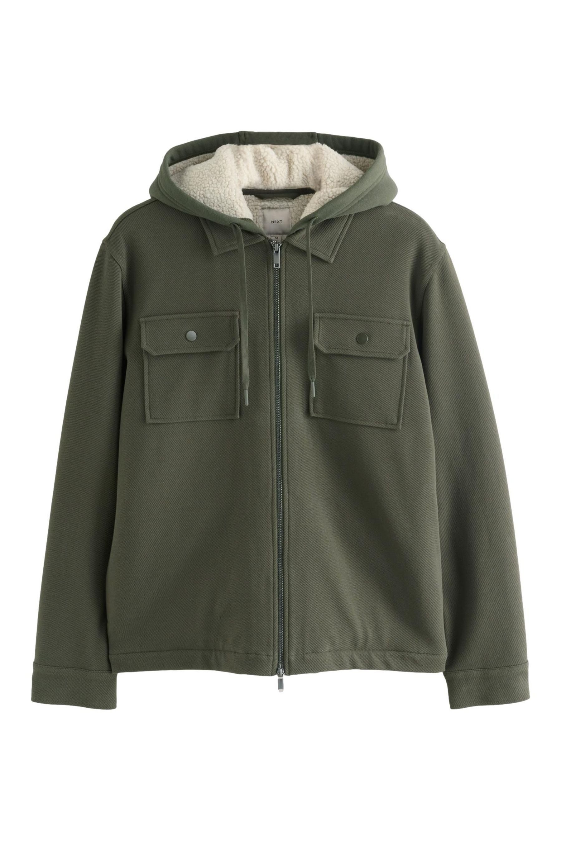 Hemdjacke Hemdjacke mit Borg-Fleecefutter und Kapuze