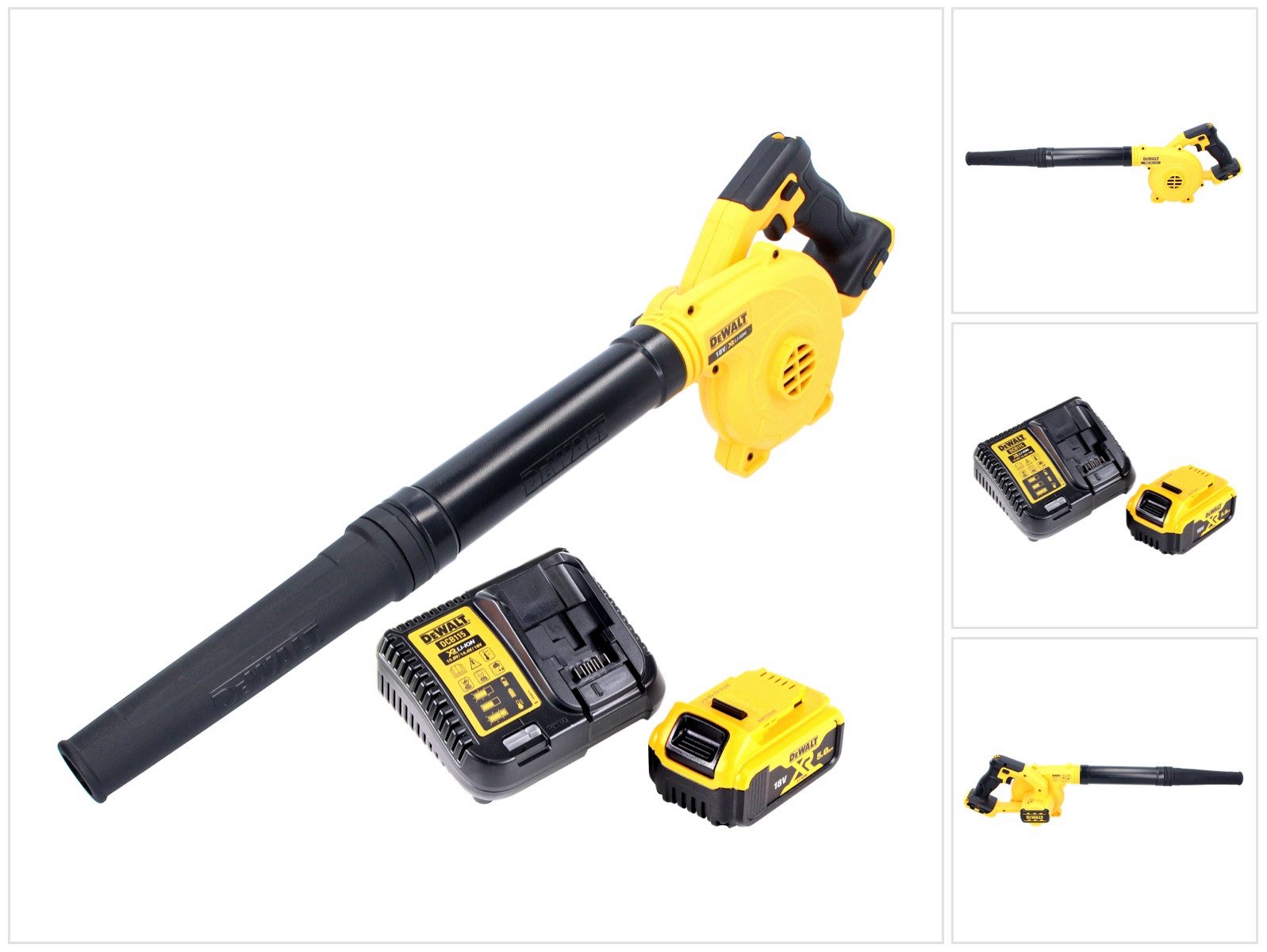 DeWalt Akku-Laubbläser DCV 100 P1 Akku Gebläse / Laubbläser 18 V + 1x Akku 5,0 Ah + Ladegerä