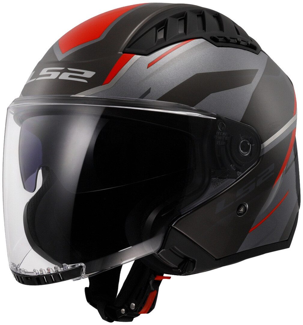 LS2 Motorradhelm OF600 Copter II Diston Jethelm, Integriertes Sonnenvisier