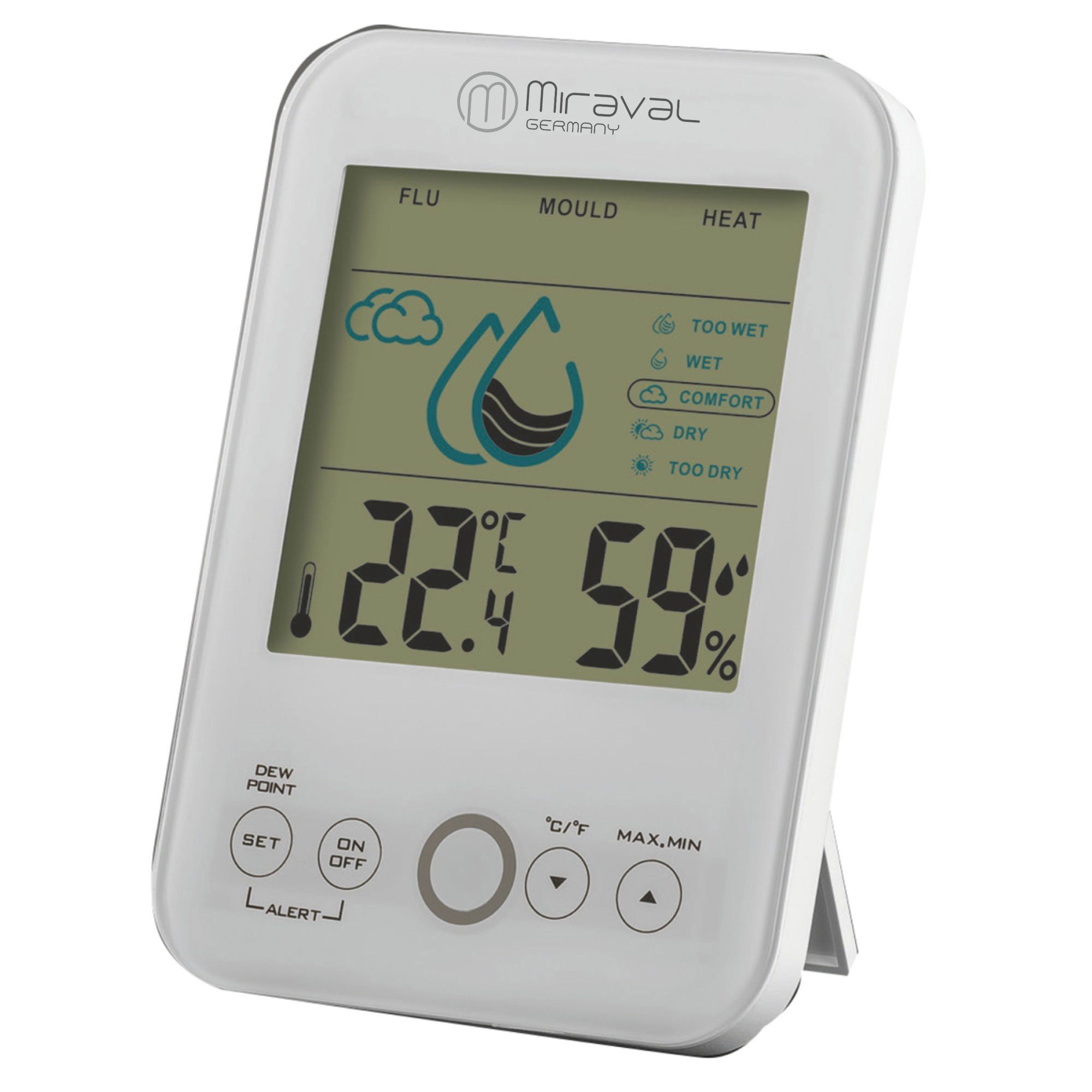 Miraval Klimamesser 3x Miraval Raumklimastation Schimmelwarner, Lüftungsemp günstig online kaufen