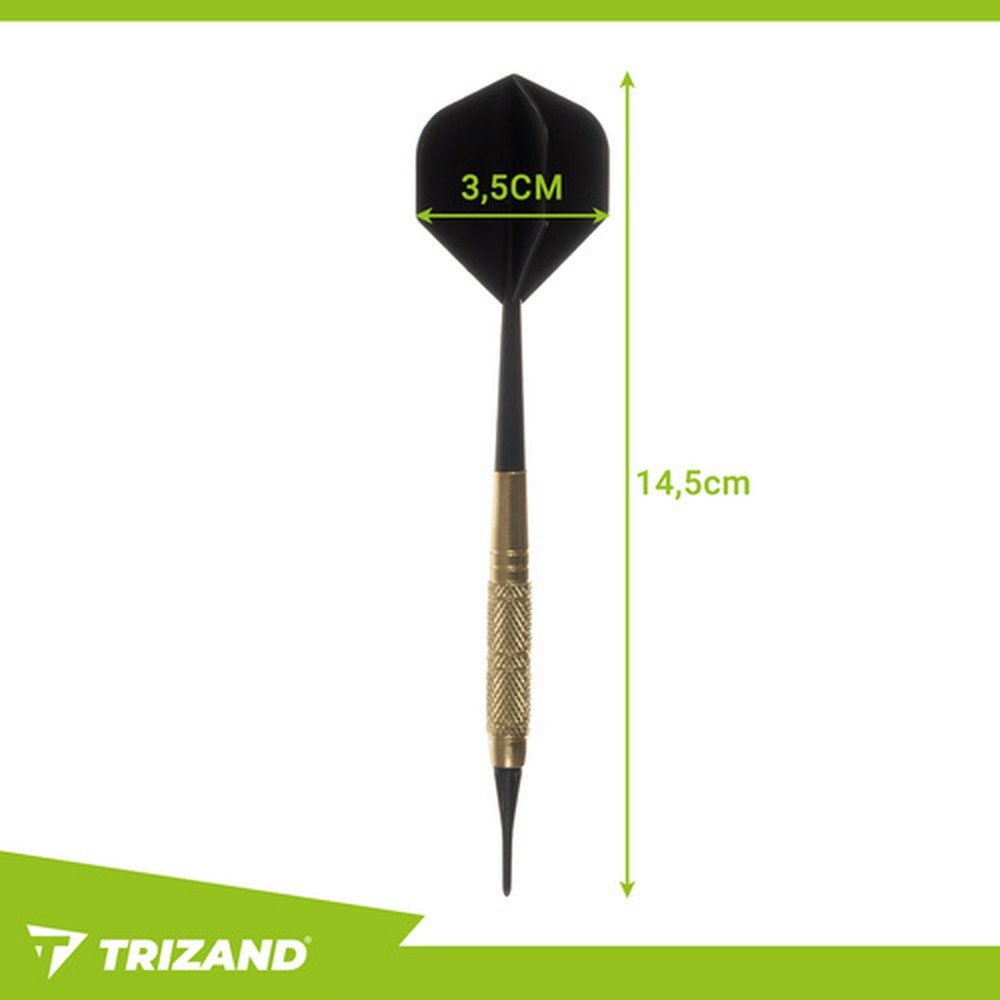 Trizand Dartpfeil Darts-Set Spitzen Flights, Mit 18 g Gewicht optimal ausbalanciert; sorgt für präzise Würfe