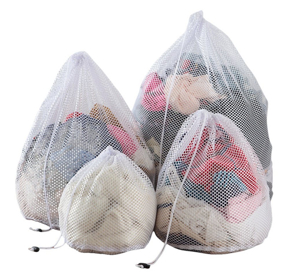 nsihing Wäschenetz 4 Stück Wäschenetz für Waschmaschine, Wäschebeutel mit Kordelstopper,(Laundry Bag Wiederverwendbare), für Pullover Mäntel Hemden Unterwäsche Socken