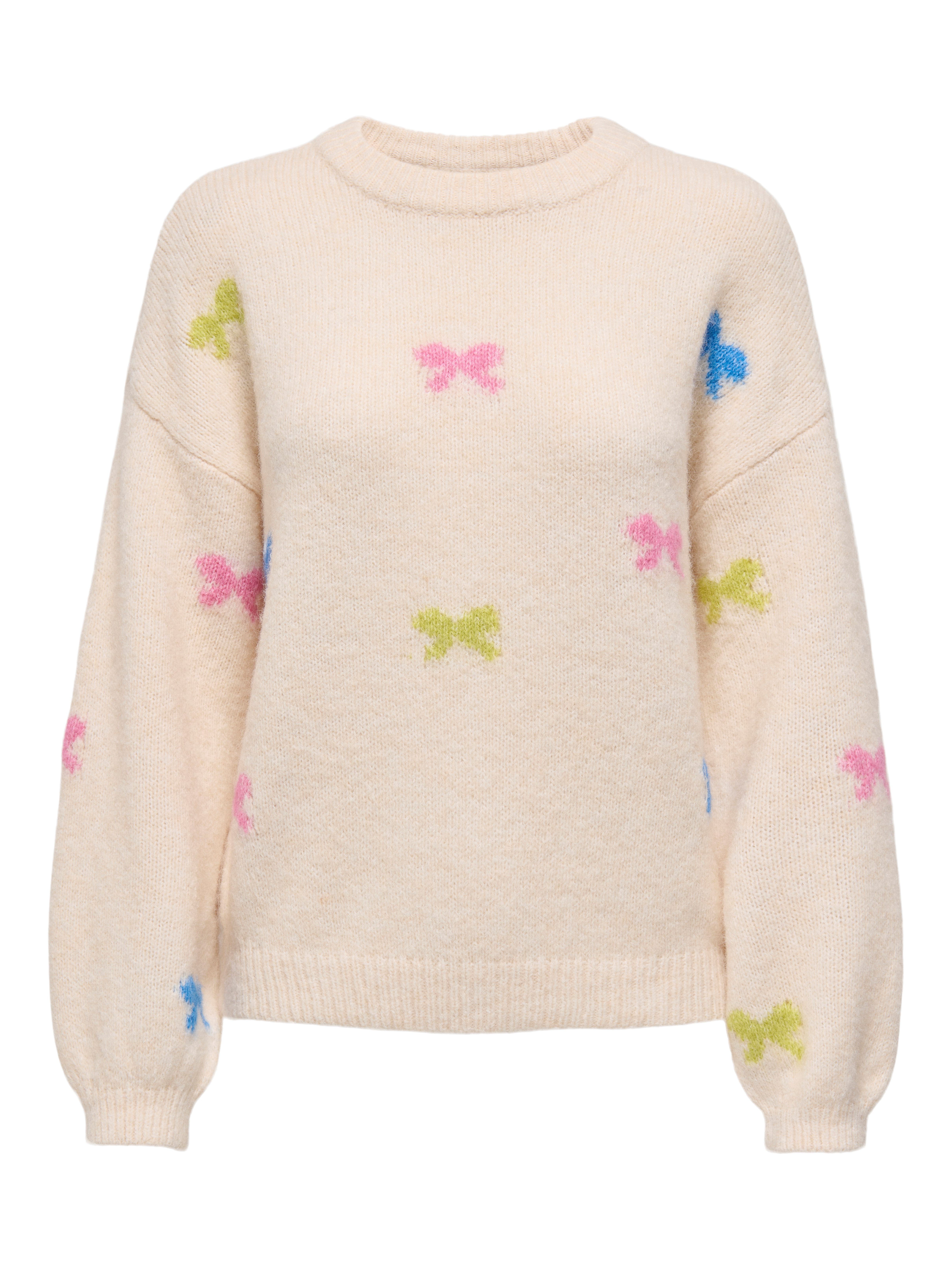 ONLY Rundhalspullover ONLBRUNHILDA LIFE LS BOW günstig online kaufen