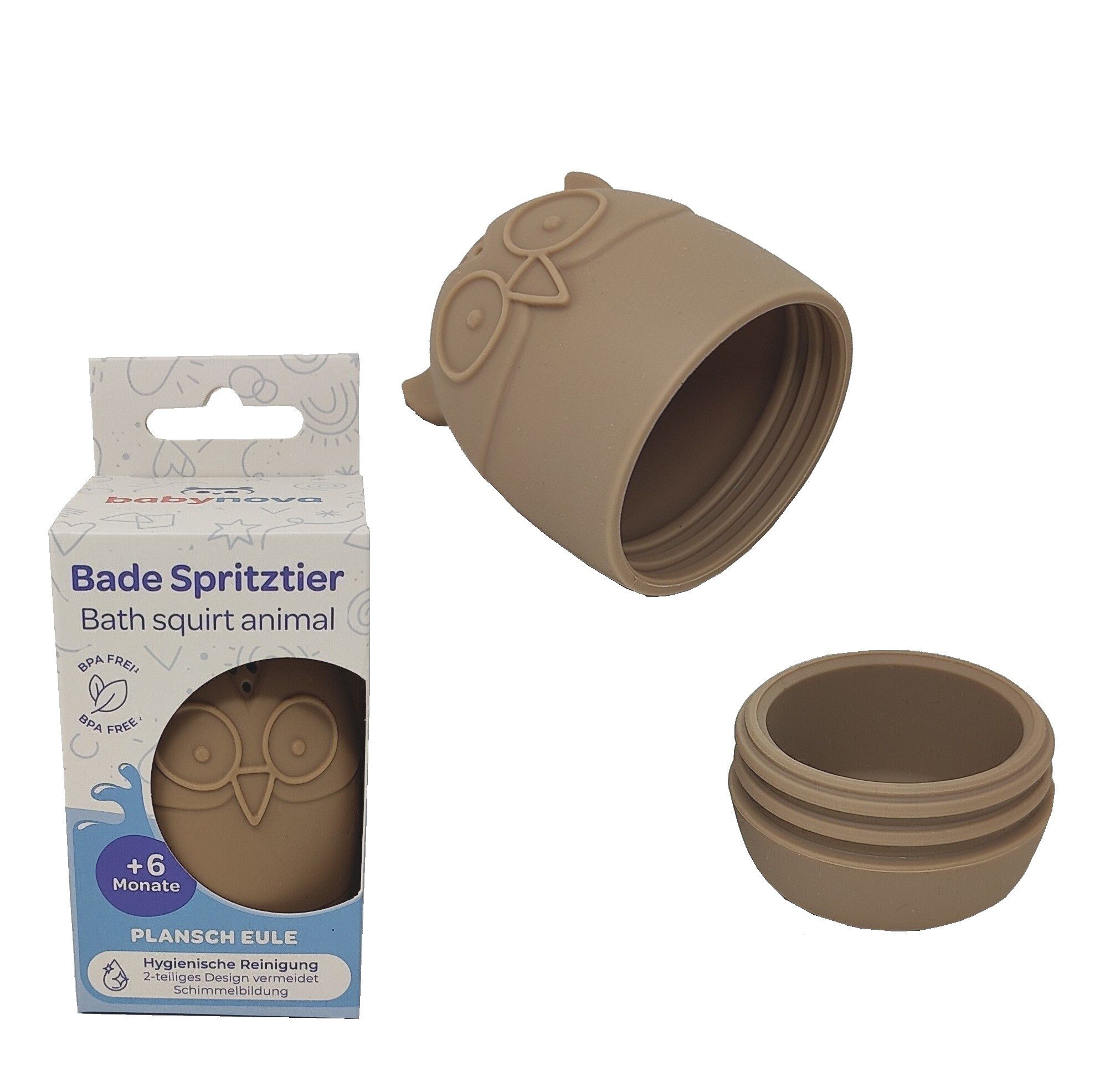 Babynova Badespielzeug Badetier zum Aufschrauben & Reinigen