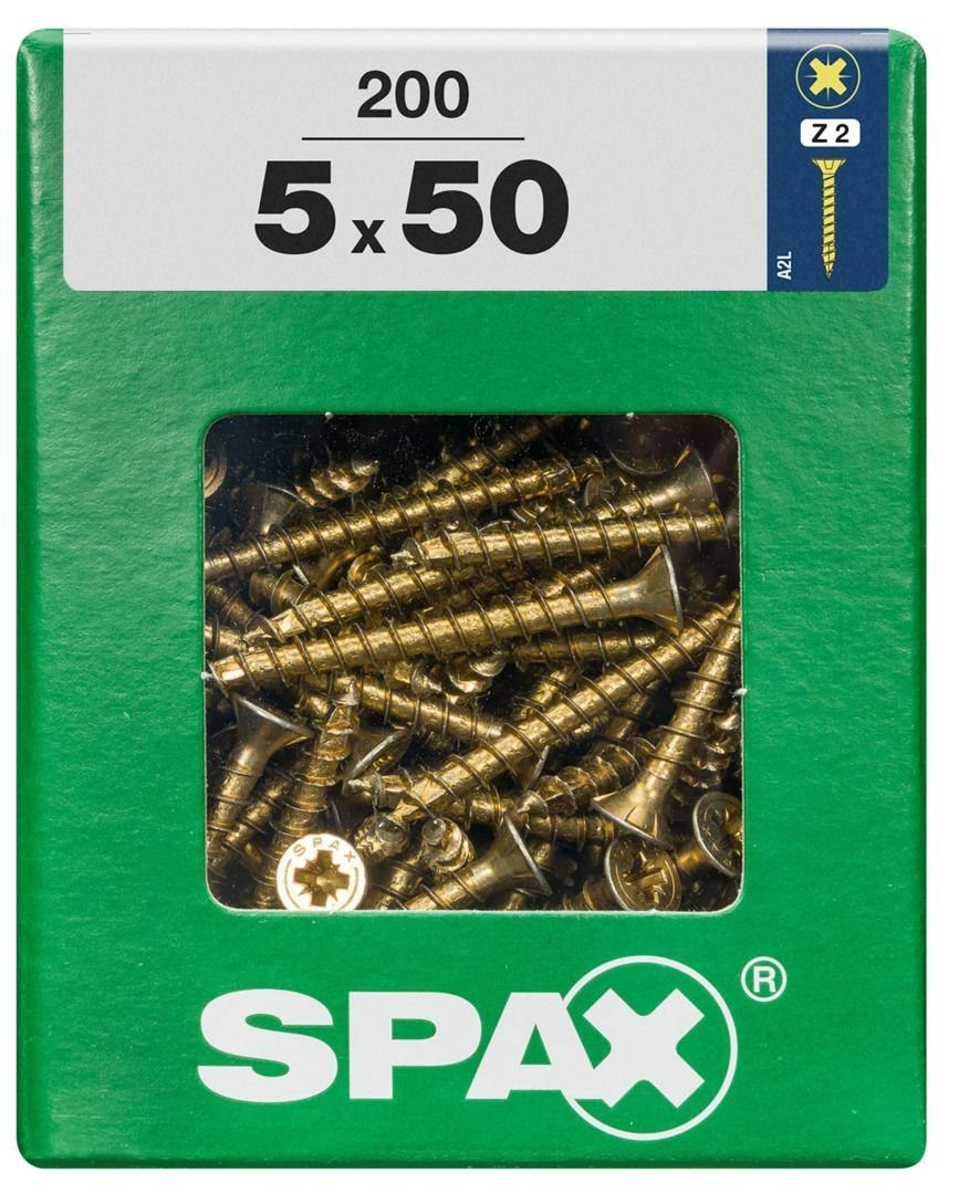 SPAX 2 Spax x 200 - 50 PZ Holzbauschraube 5.0 Universalschrauben mm
