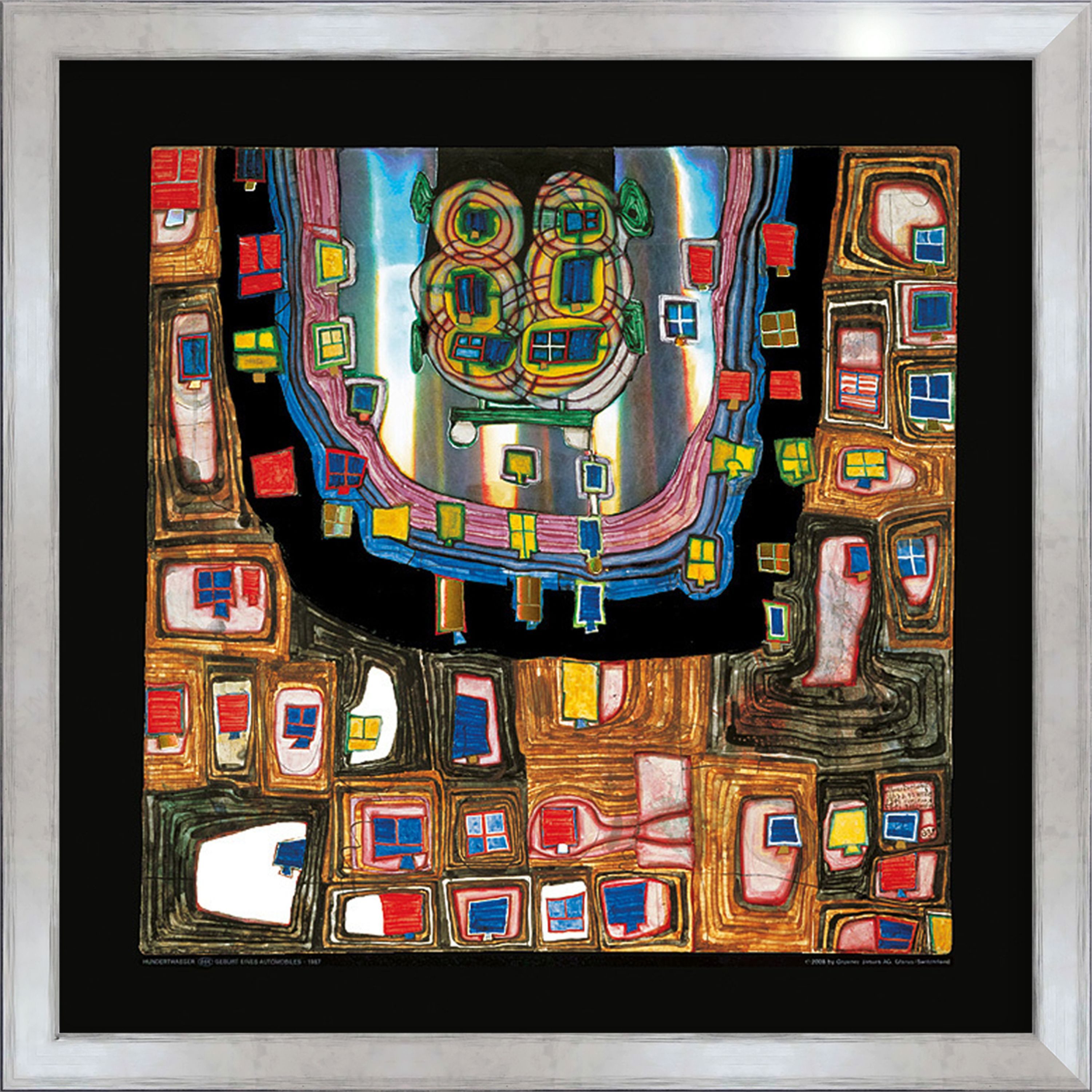 artissimo Bild mit Rahmen Hundertwasser Bild mit Rahmen / Poster gerahmt 53 günstig online kaufen