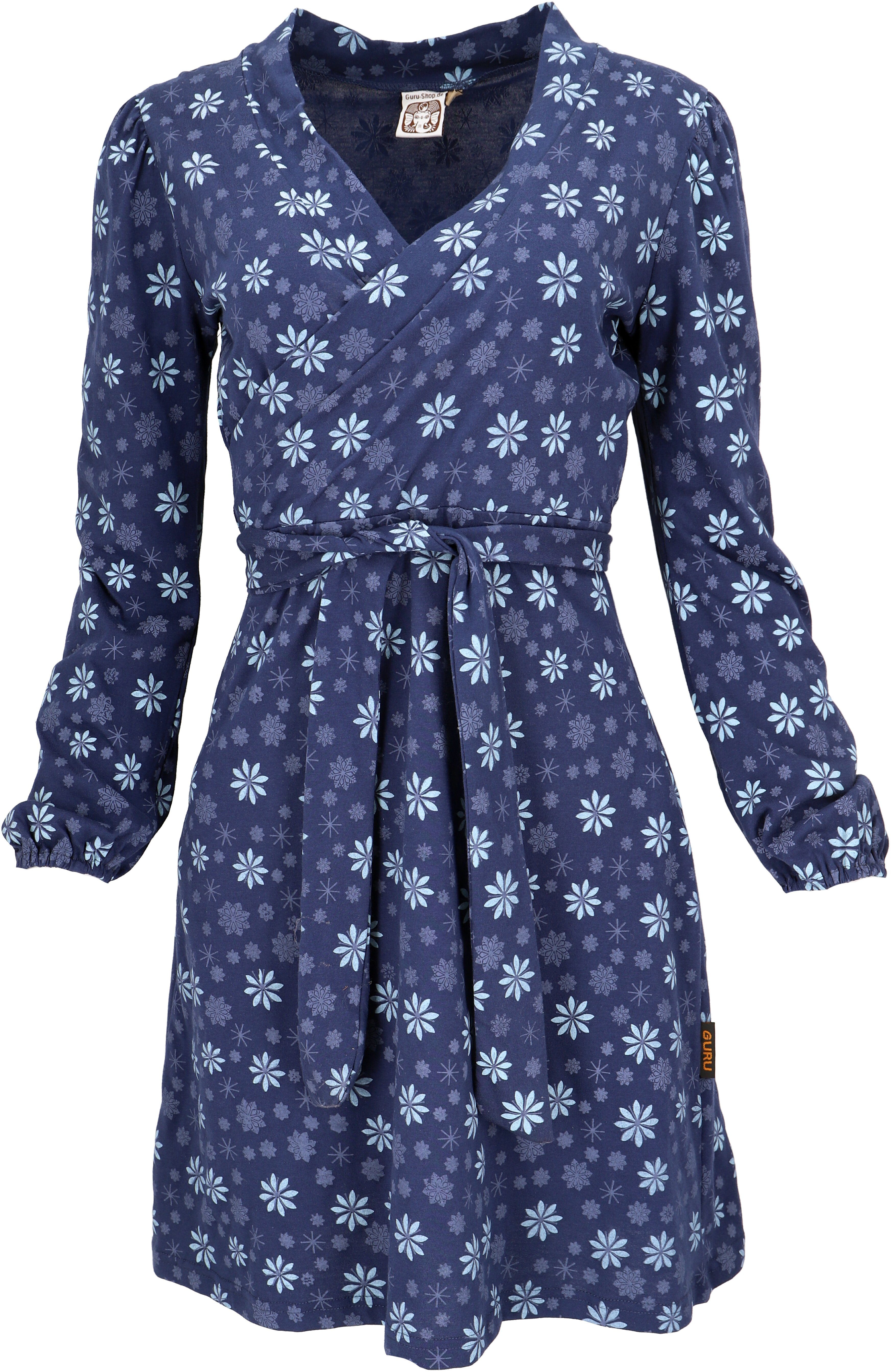 Midikleid Minikleid in Wickeloptik aus BioBaumwolle