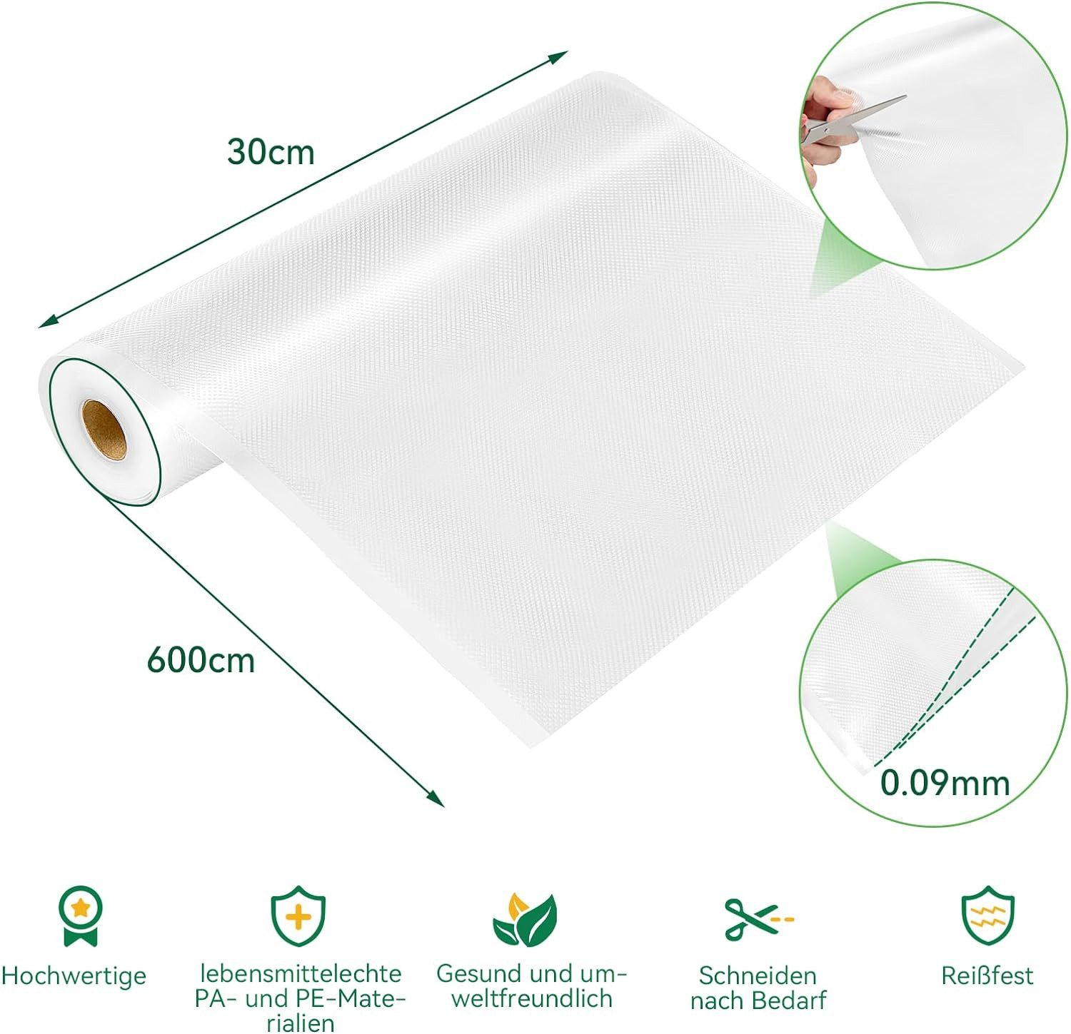 Youyijia Vakuumierbeutel Vakuumierbeutel 4 Rollen 30 * 600cm vakuumiergerät beutel vacuum bags