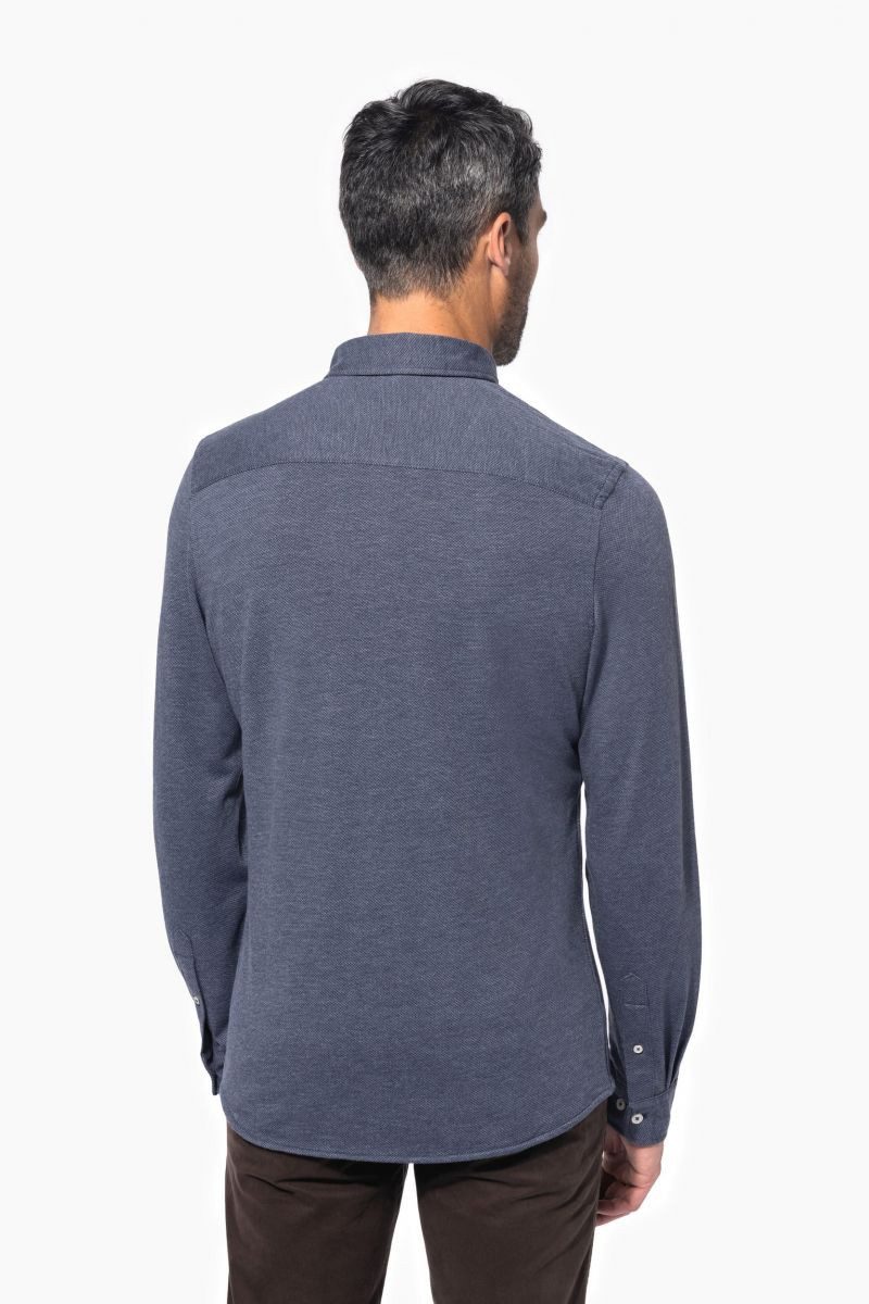 Kariban Outdoorhemd Langarm-Jacquardhemd Herren günstig online kaufen