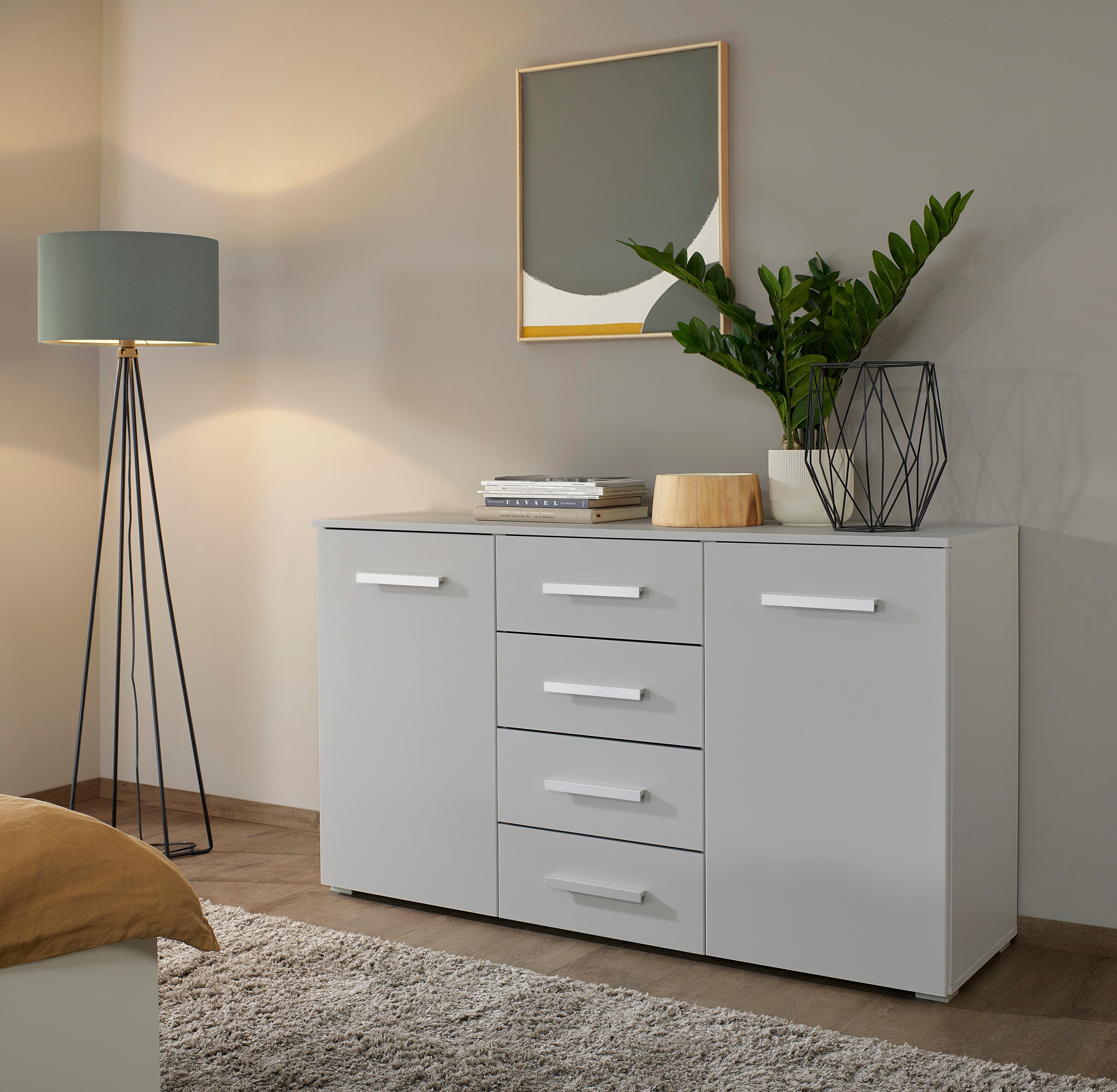 rauch Kommode Koluna, mit 4 Schubkästen, inkl. 3erSet Filzboxen
