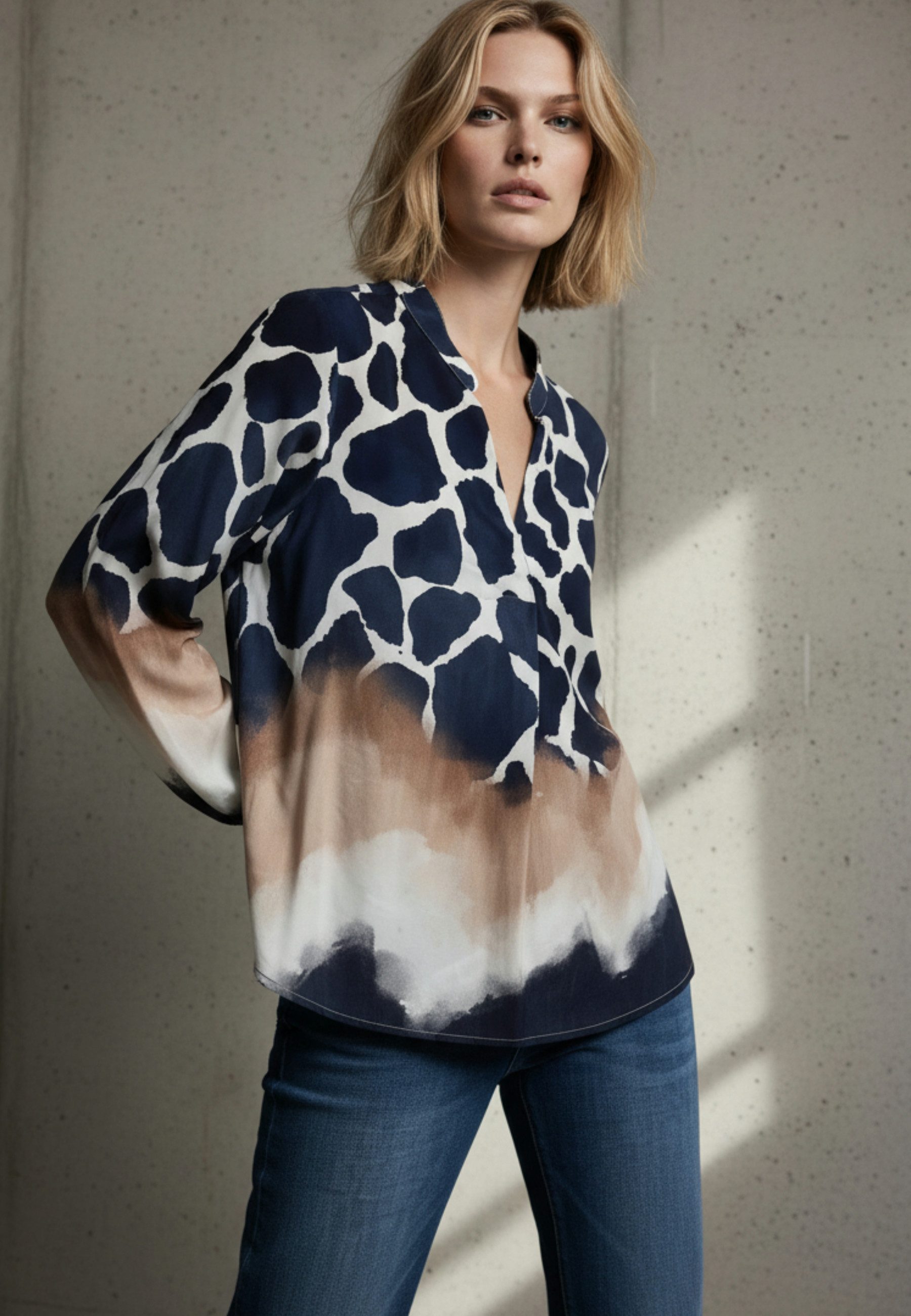 Andijamo-Fashion Schlupfbluse SOFT REBEL Locker fallende Silhouette günstig online kaufen