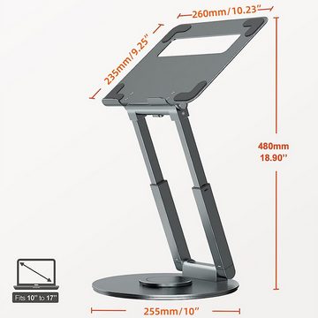 Welikera Laptop-Drehständer aus Aluminiumlegierung,360° Drehbar,Erhöhungsbügel Laptop-Ständer