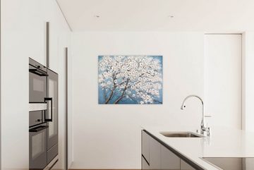 KUNSTLOFT Gemälde Dream of Blue 100x75 cm, Leinwandbild 100% HANDGEMALT Wandbild Wohnzimmer