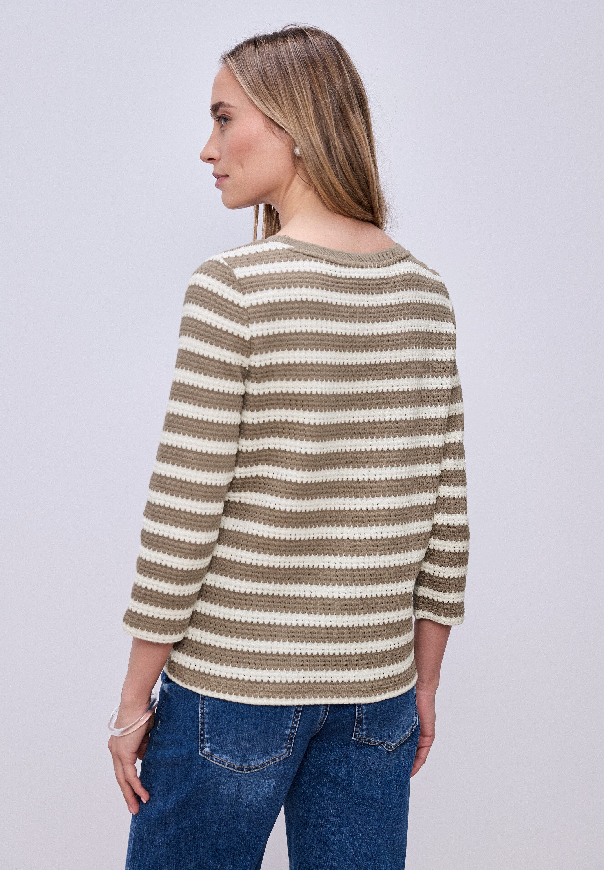 STREET ONE 3/4-Arm-Shirt mit U-Boot-Ausschnitt günstig online kaufen