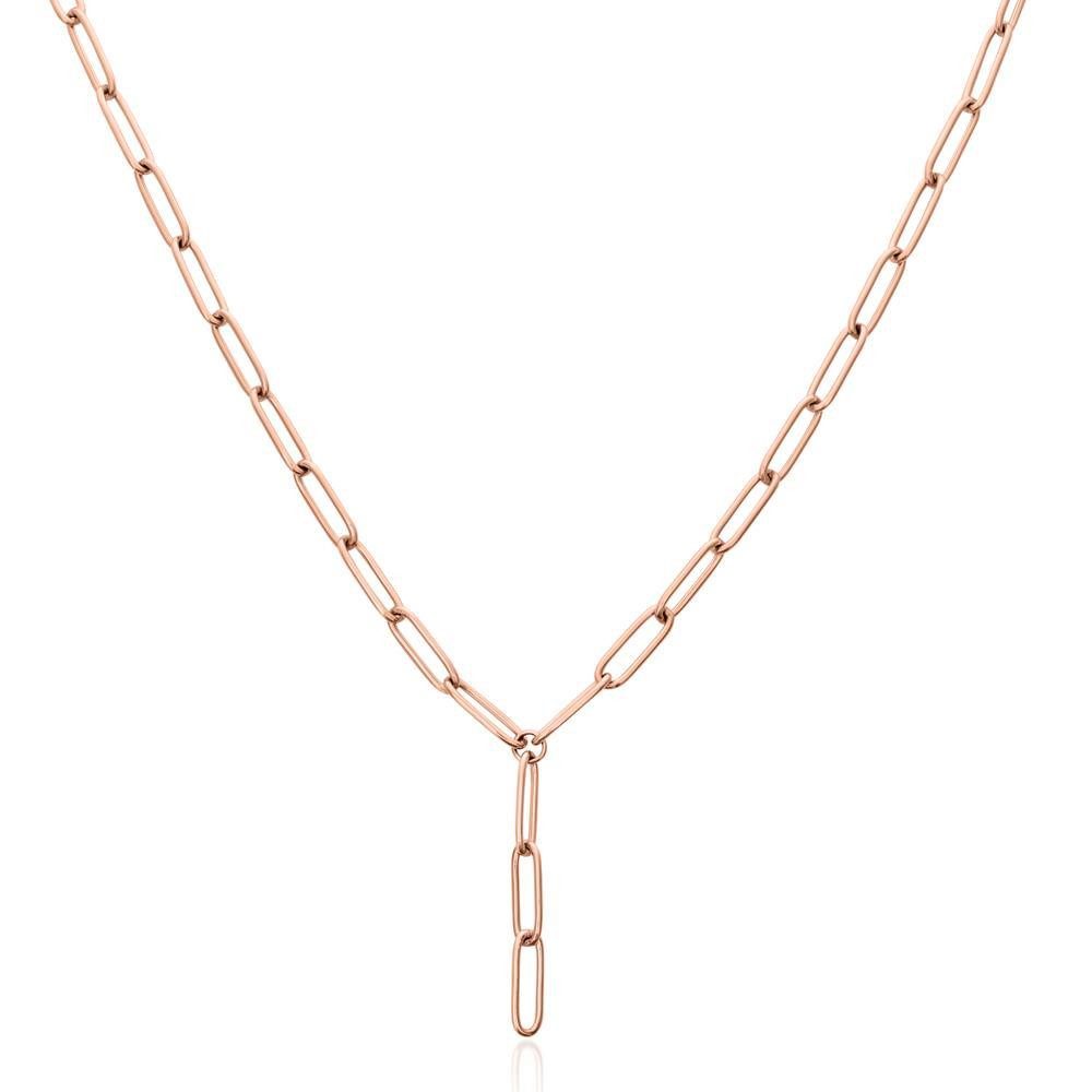 Y-Kette Gliederkette Grob für Damen in Roségold N5144-R