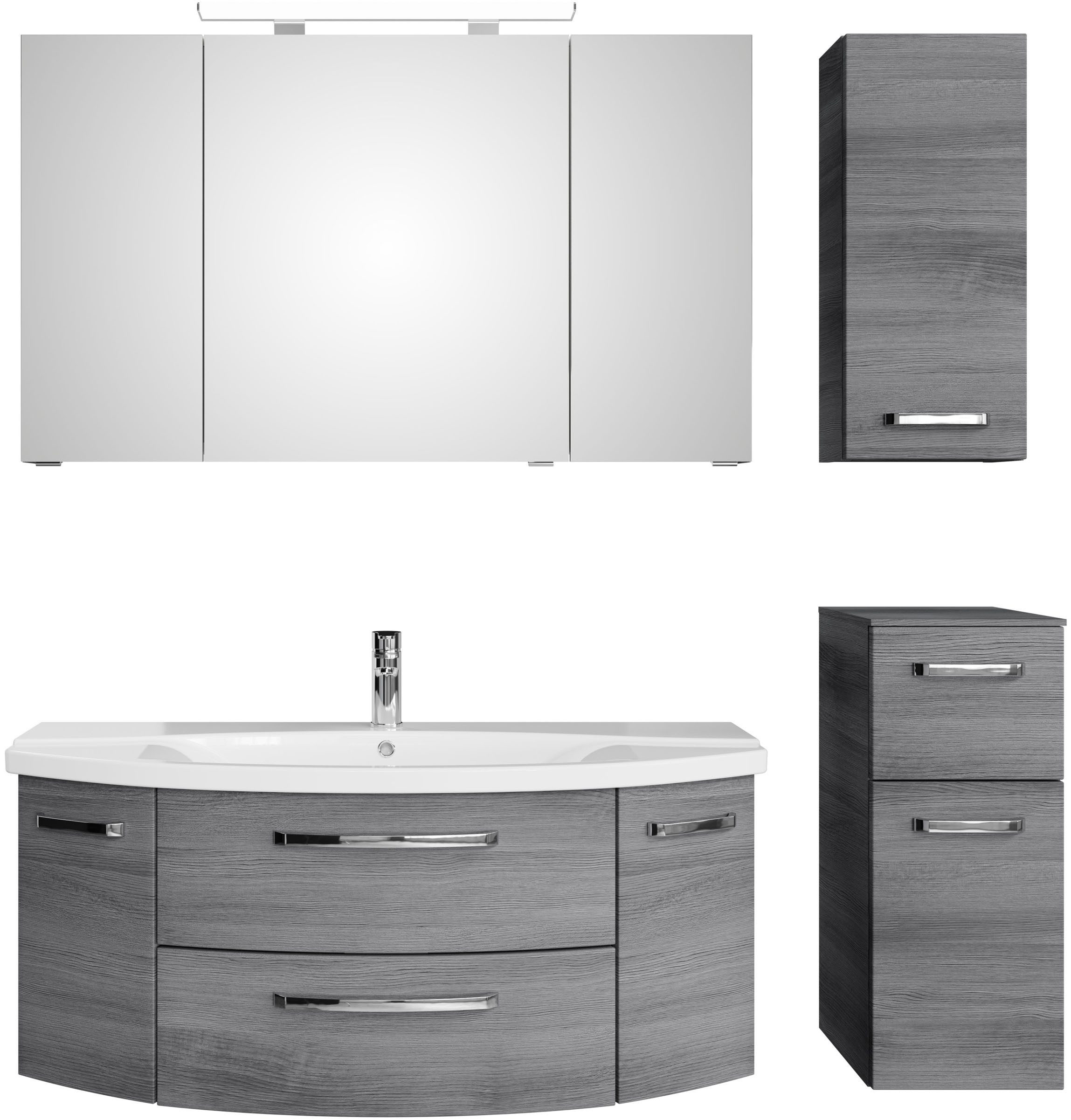 Saphir Badmöbel-Set Serie 4010 4-teilig Keramik-Waschtisch günstig online kaufen