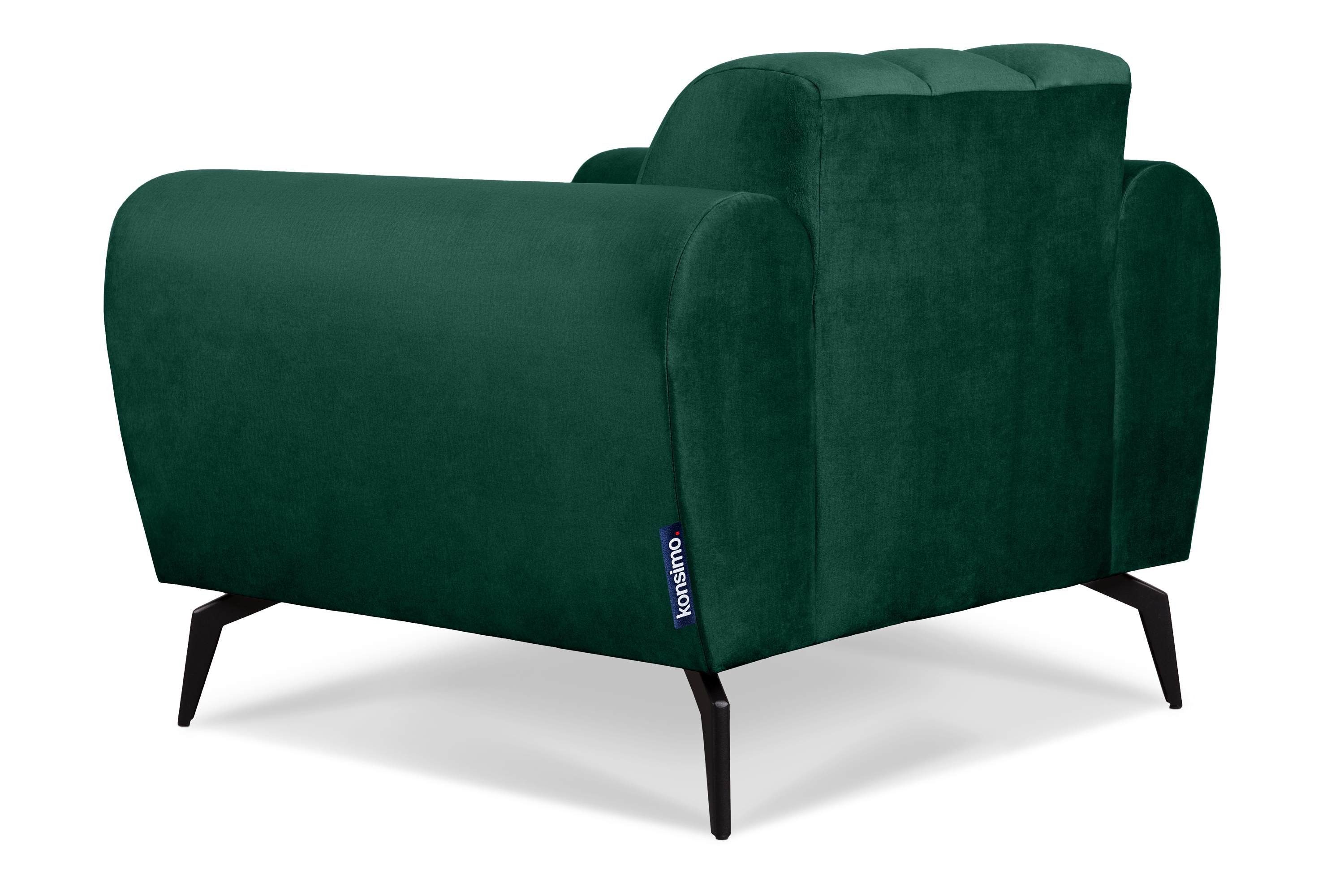 | mit RUBERO mit dunkelgrün Gewebe Sessel dunkelgrün Design breiten Armlehnen, wasserabweisenden Konsimo Eigenschaften, modernes