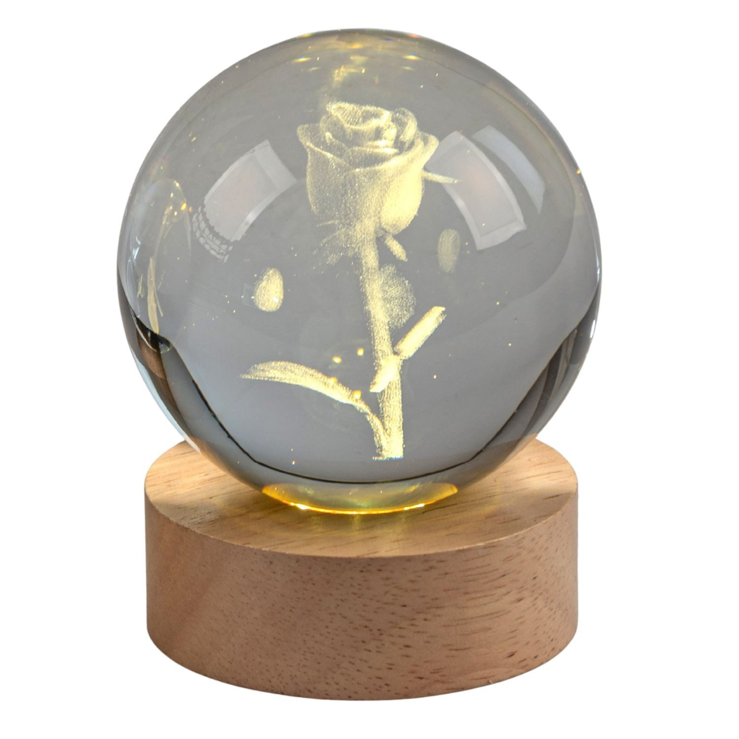 formano LED Tischleuchte Kristallkugel, LED, Höhe: 10cm, Farbe: Transparent, Motiv: Kristall