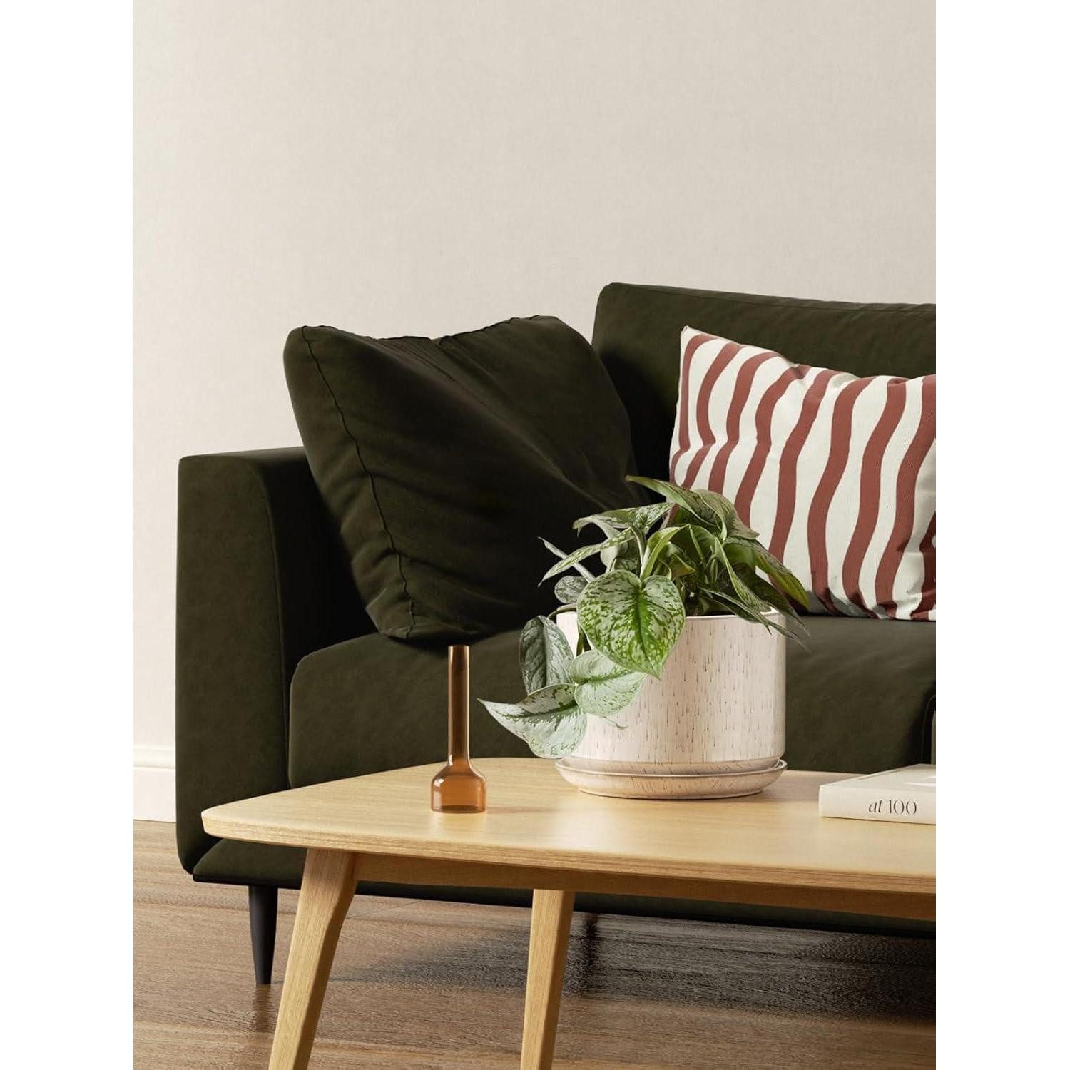 LuxusKollektion Blumentopf Blumentöpfe Keramik 3er 11 13 17 cm Untersetzer Reactive Glaze Beige