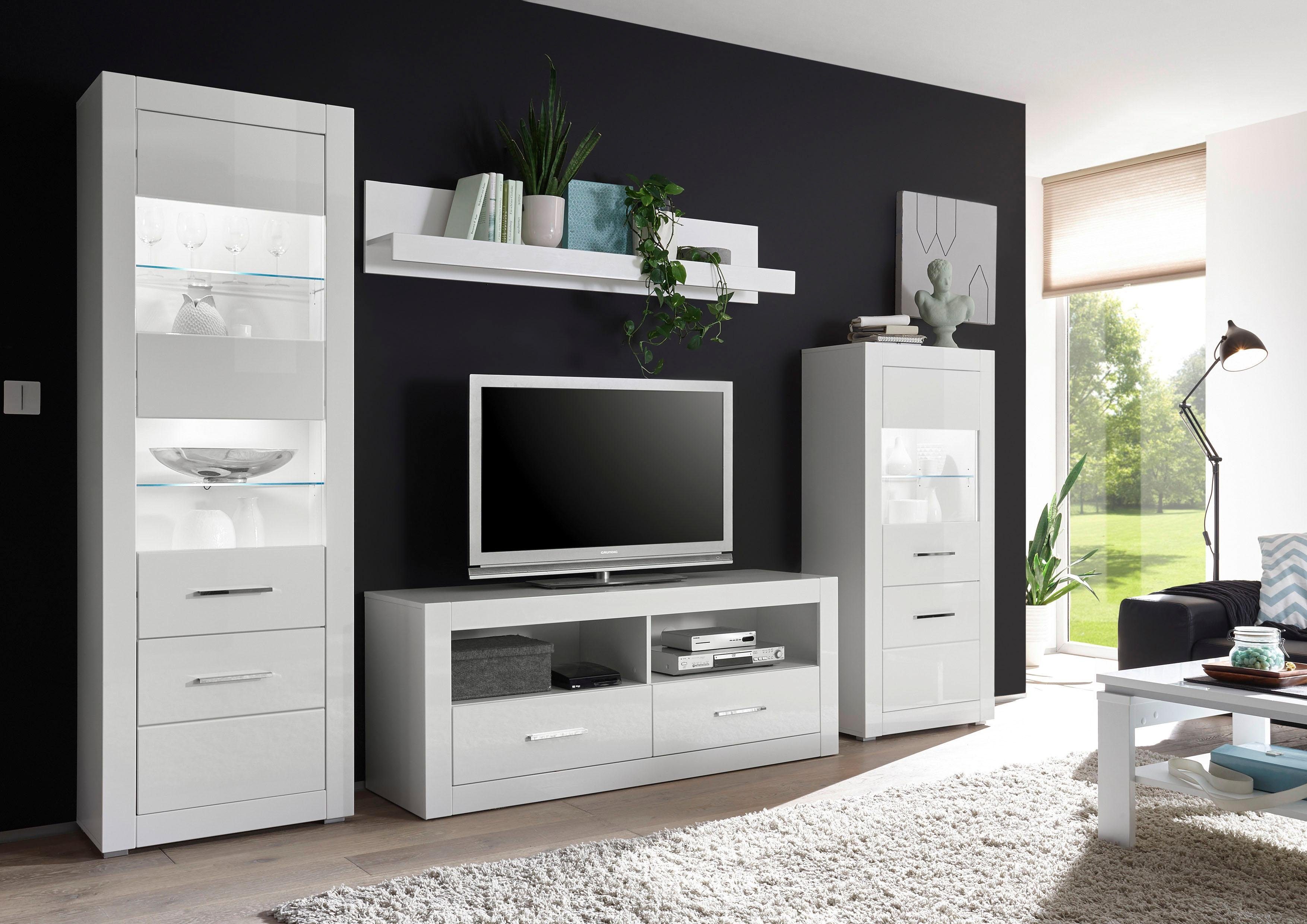 Home affaire Wohnwand BIANCO, (Set, 4-St)