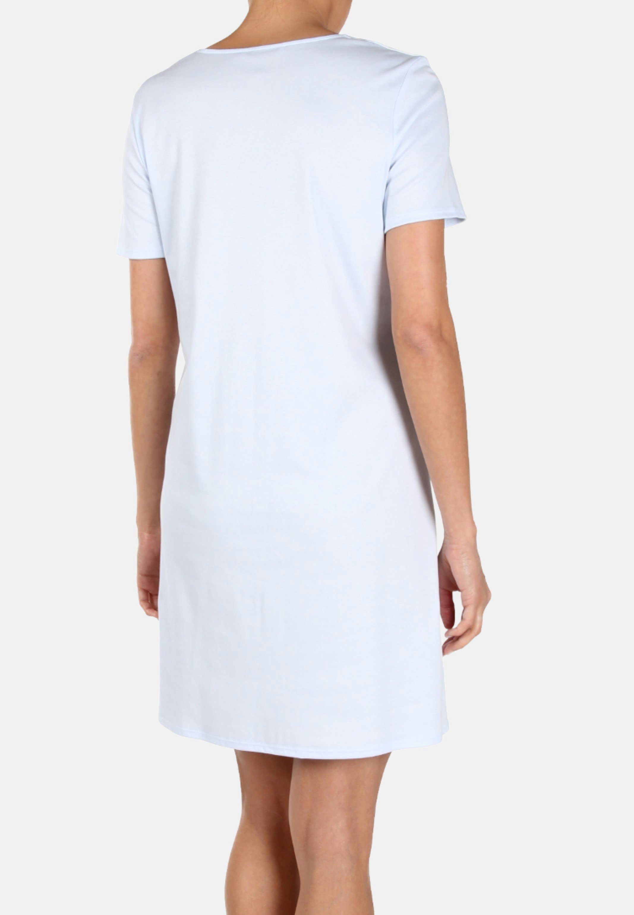 auf (1-tlg) Bleu Baumwolle Nachthemd Pflegeleicht Nachthemd Angenehm Féraud Haut, der Basic - -