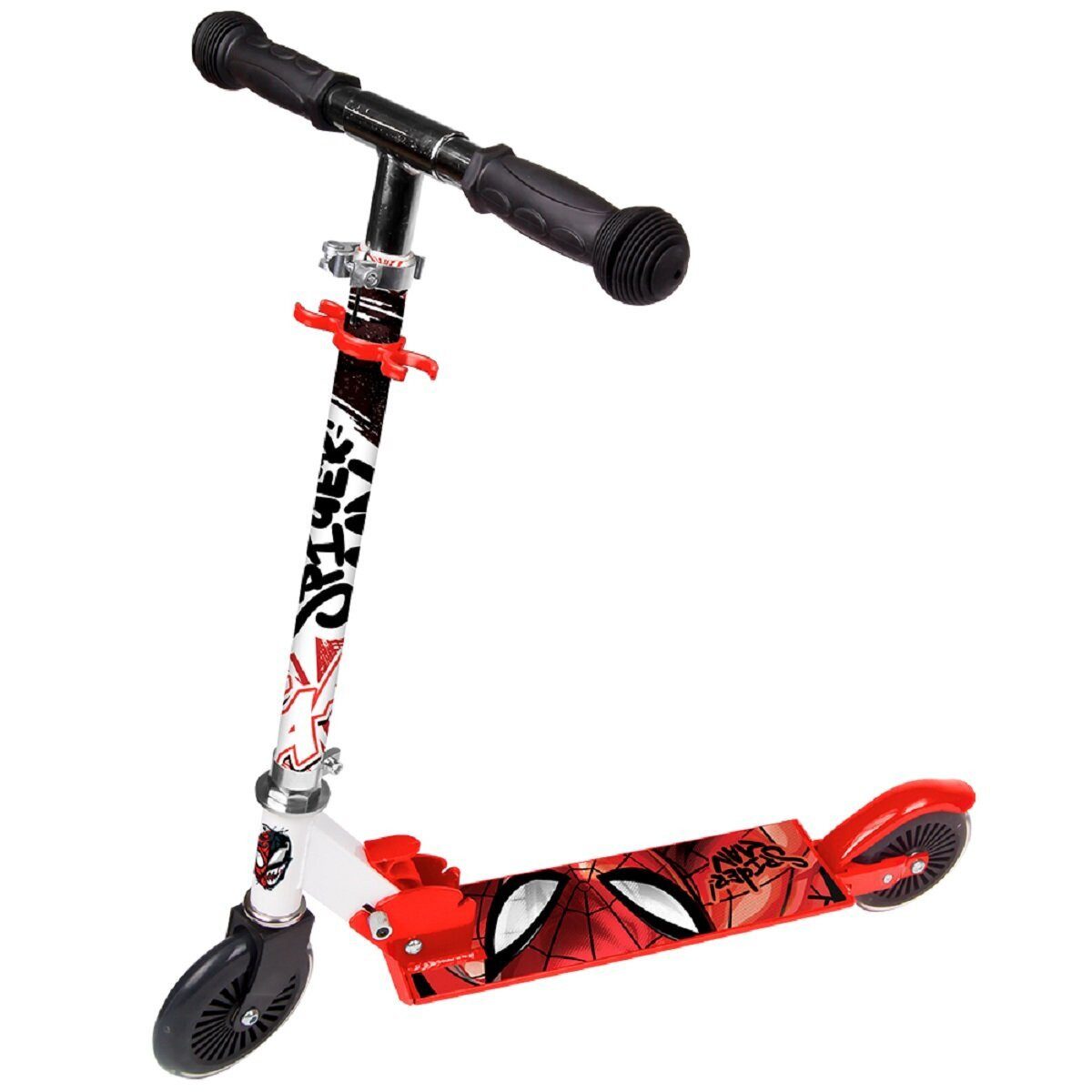 Spiderman Tretroller Spiderman 2-Rad Scooter – Klappbar & sicher für Kinder