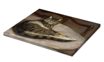 Posterlounge Leinwandbild Théophile-Alexandre Steinlen, Katze auf einem Sessel, Malerei