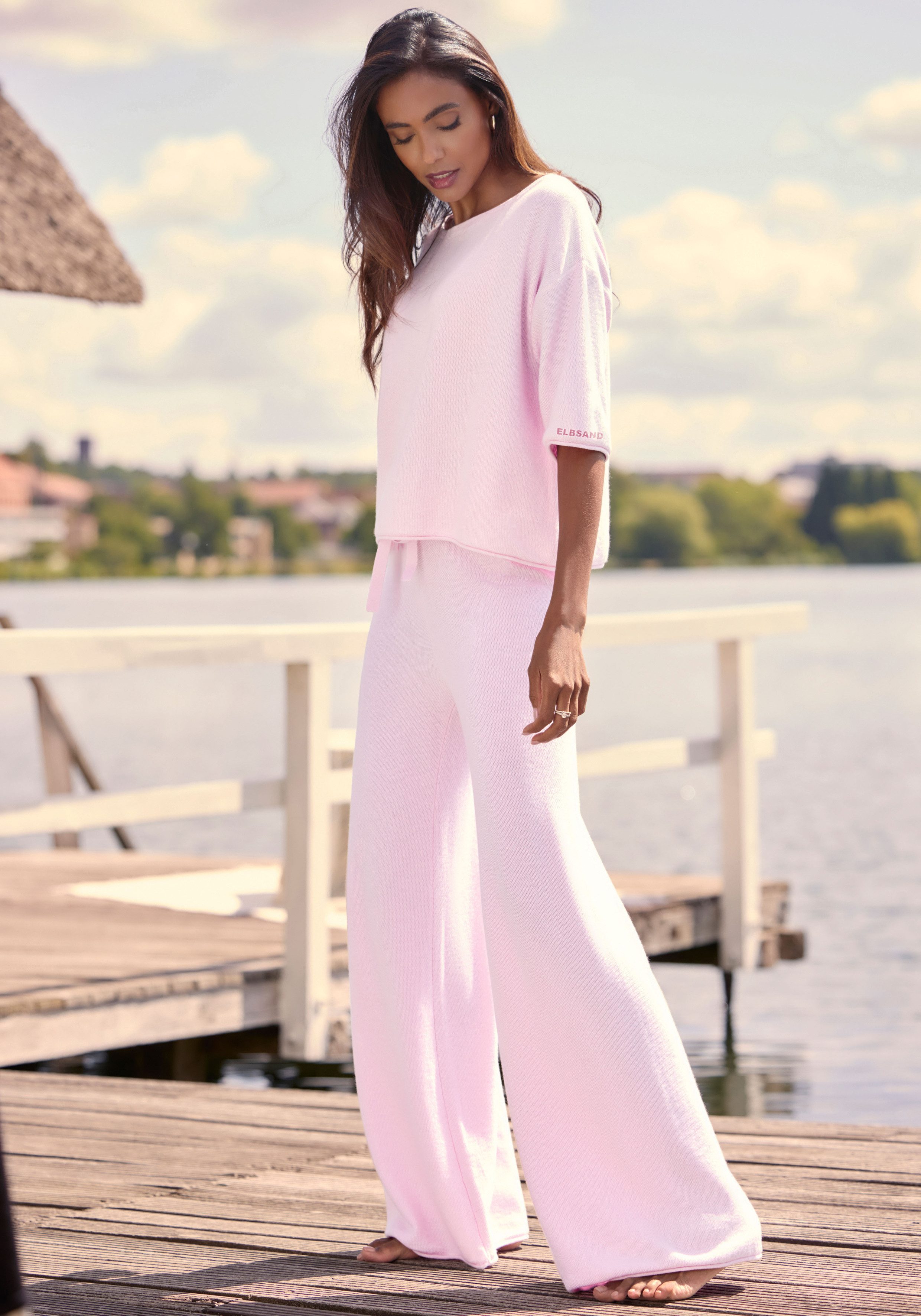 Elbsand 3/4-Arm-Shirt mit U-Boot Ausschnitt, Loungewear