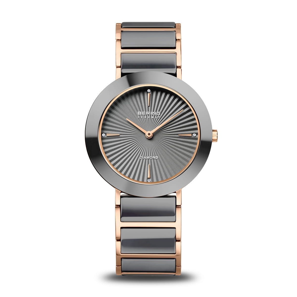 Bering Quarzuhr Bering Ceramic 11435-768 Damenuhr Roségold