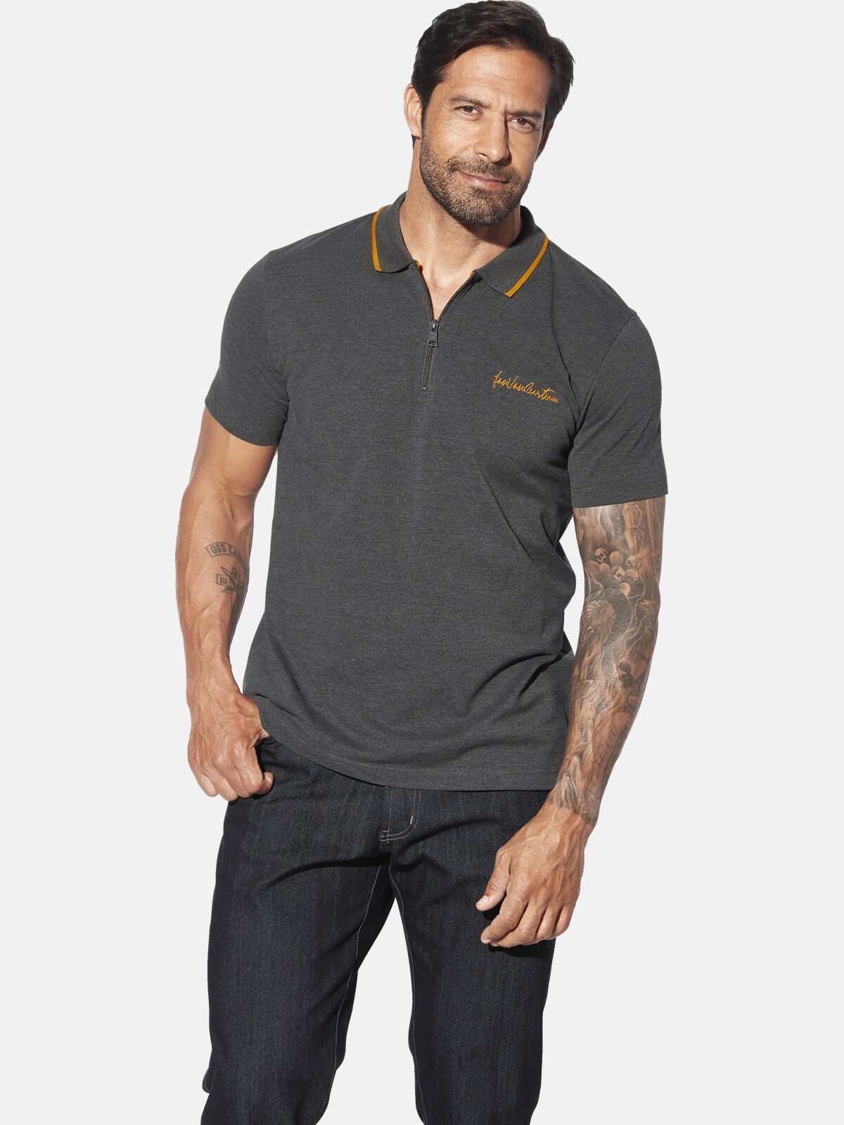 Jan Vanderstorm Poloshirt JOHAR atmungsaktives Baumwollpikee günstig online kaufen