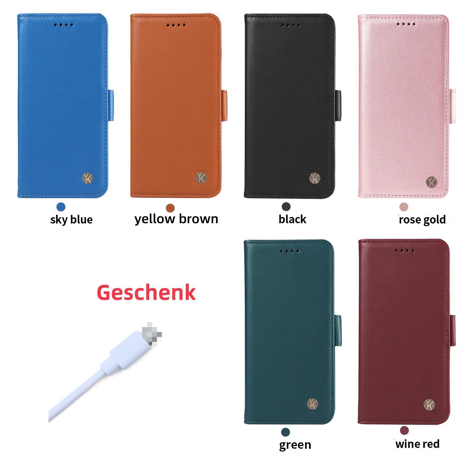 Innocase Handyhülle Leder Handy Hülle Tasche Case Cover Etuis für Samsung S Modelle