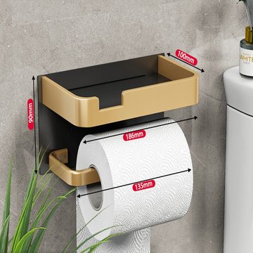 HYTIREBY Toilettenpapierhalter ohne Bohren, Klopapierhalter Papierhalter