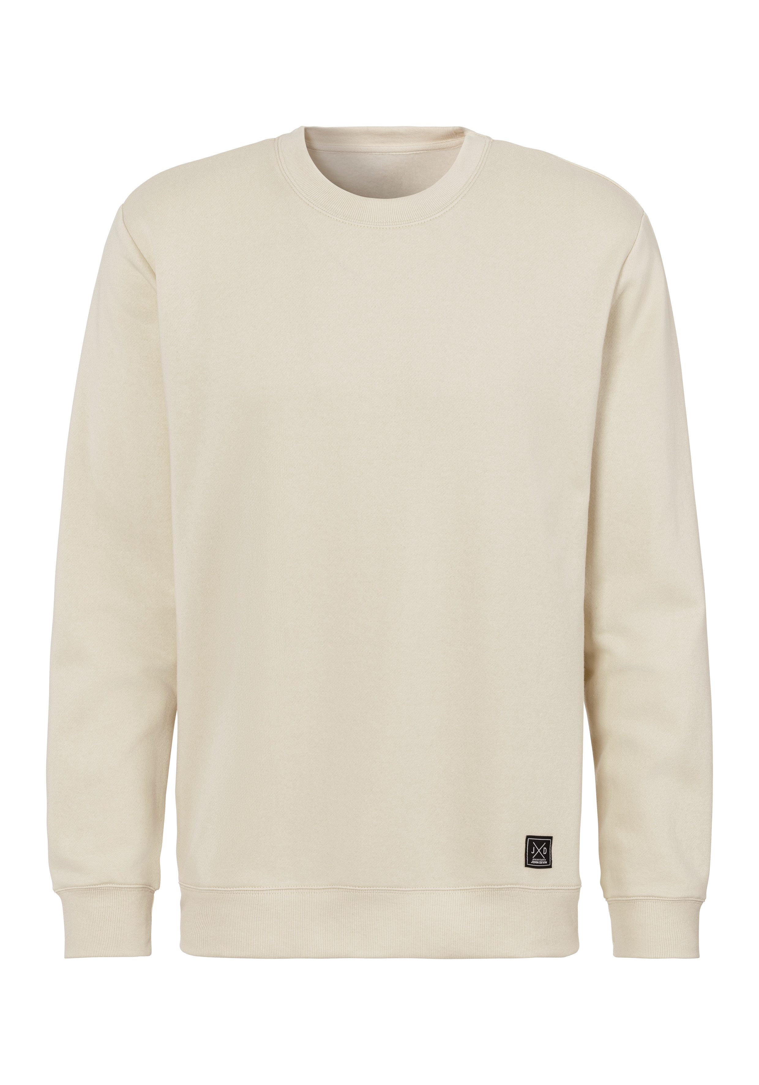 John Devin Sweatshirt, Langarm, Sweatshirt mit Rundhals, Baumwollmischung günstig online kaufen