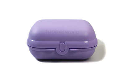 TUPPERWARE Lunchbox Twin flieder Box Dose Brot Größe 3 + SPÜLTUCH