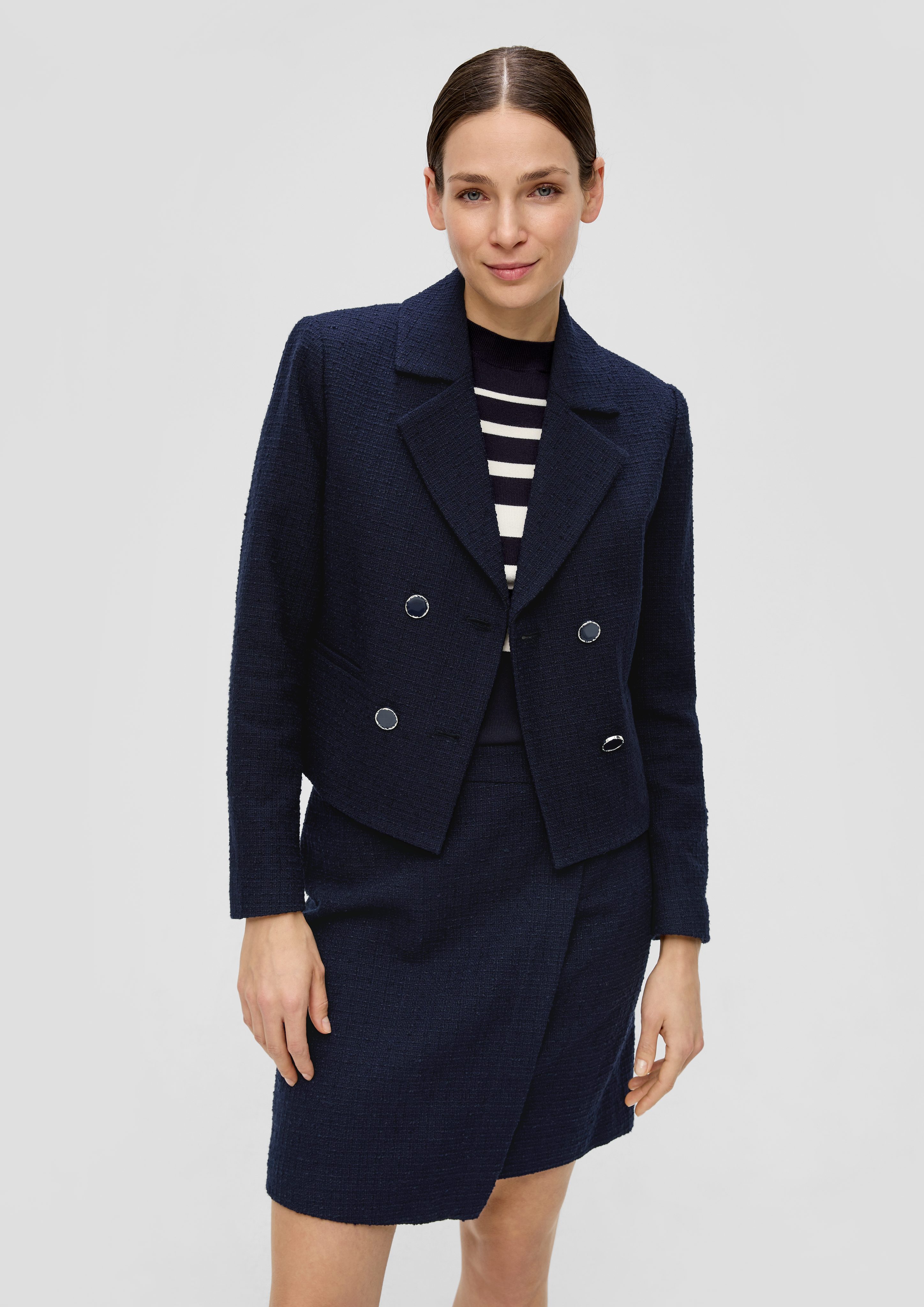 Jackenblazer Verkürzter doppelreihiger Blazer