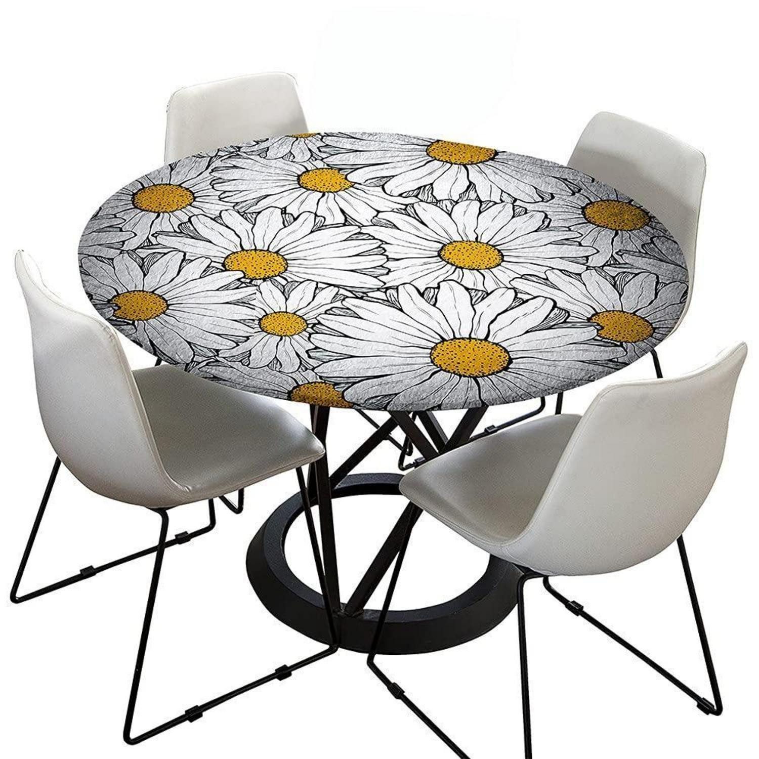 LuxusKollektion Gartentischdecke Tischdecke rund 180cm abwaschbar Daisy (1-tlg)