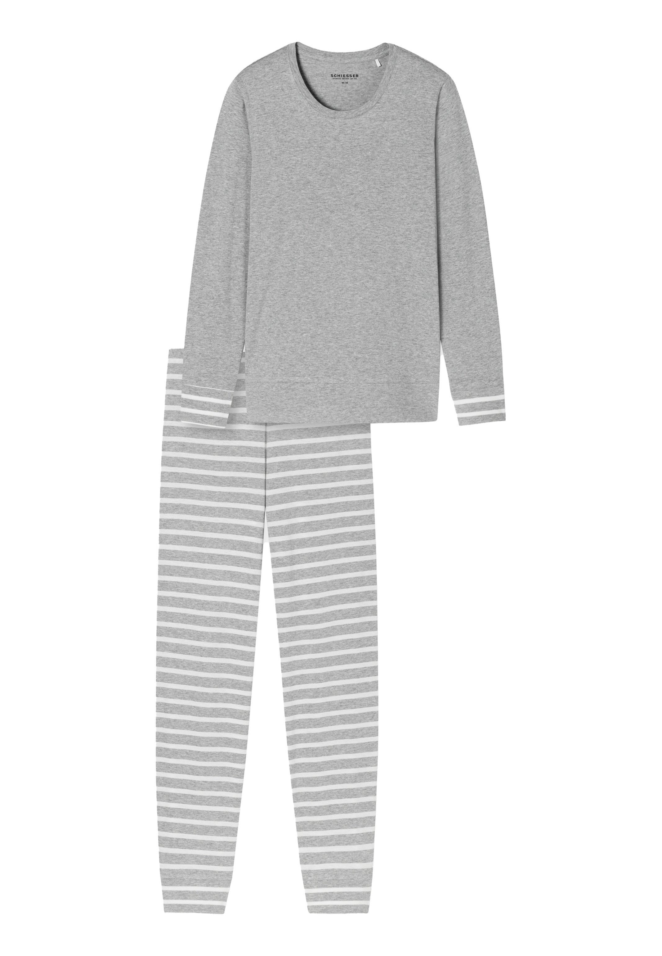 Schiesser Pyjama Casual Essentials (Set, 2 tlg) Schlafanzug - Baumwolle - A günstig online kaufen